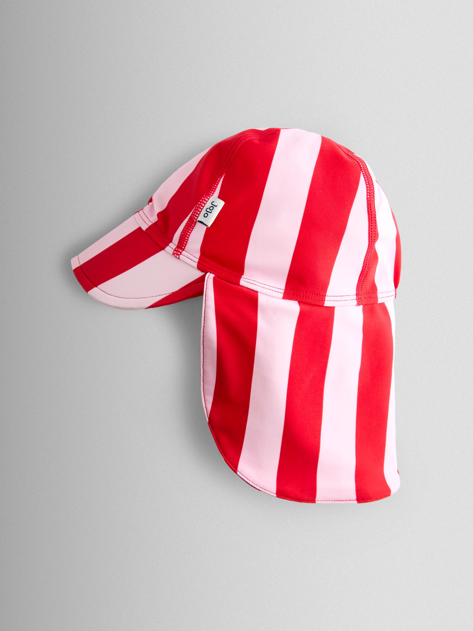 Pink & Red Stripe UV Sun Protection Swim Hat - Image 1 of 3