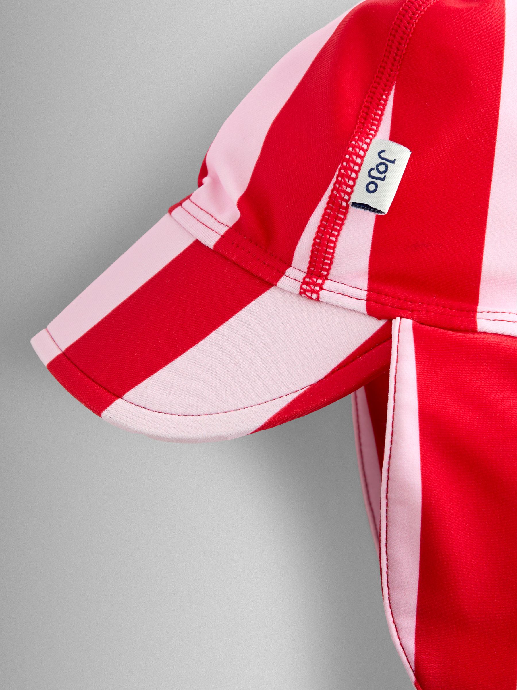 Pink & Red Stripe UV Sun Protection Swim Hat - Image 2 of 3