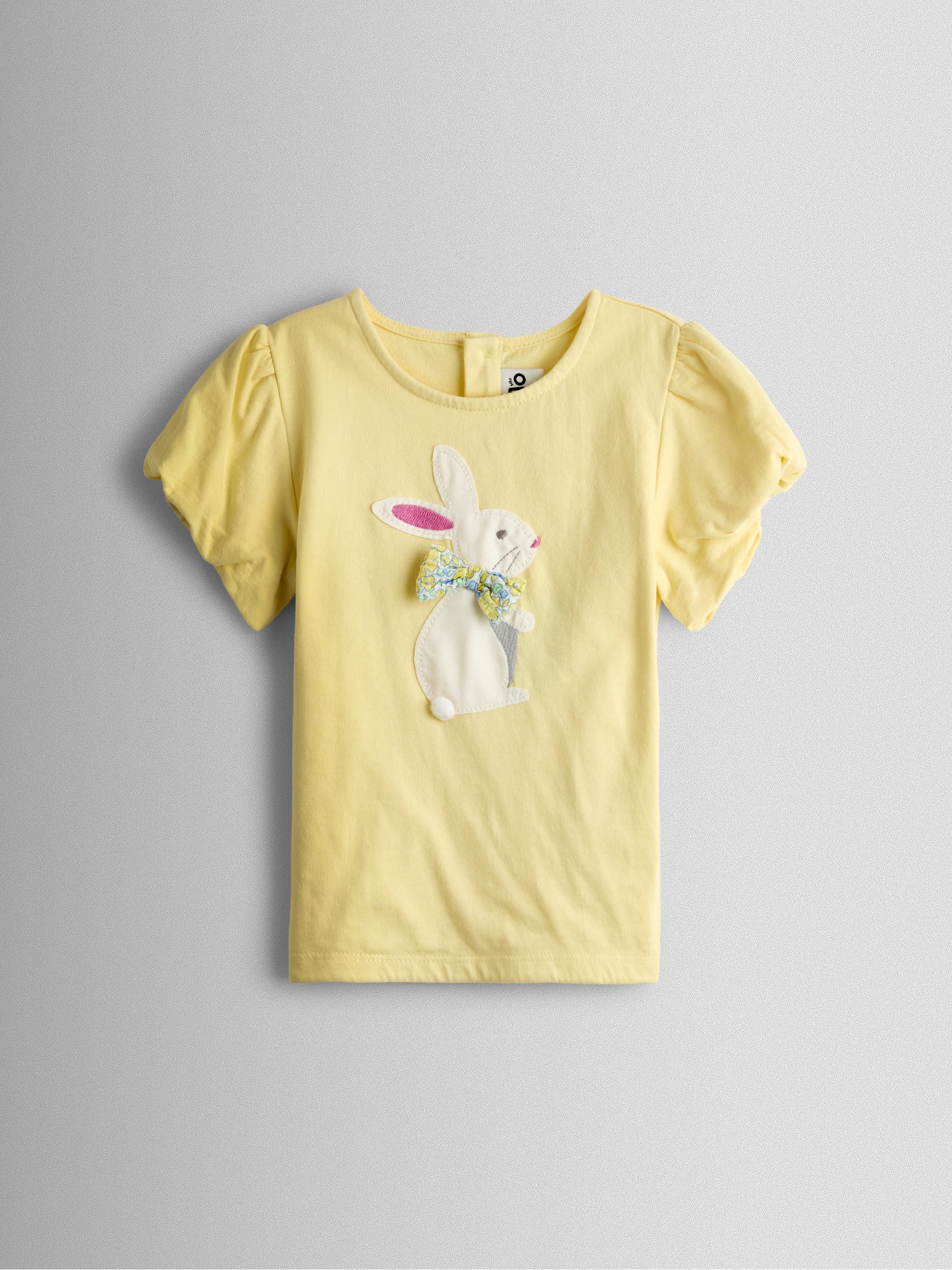 Yellow Bunny Appliqué T-shirt & Seersucker Skirt Set - Image 2 of 7