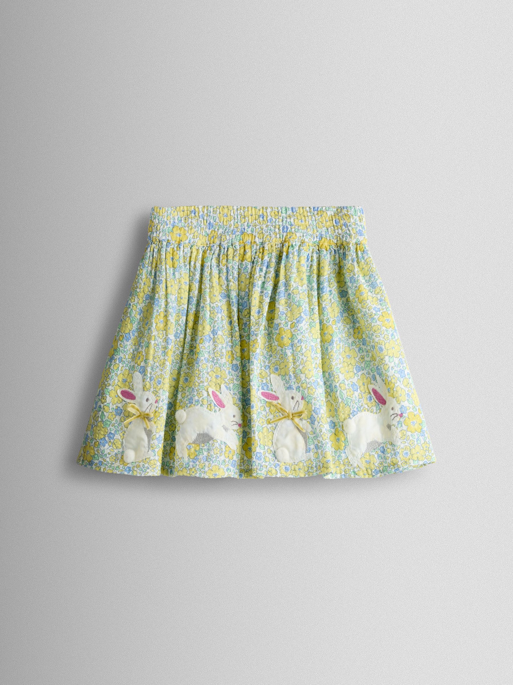 Yellow Bunny Appliqué T-shirt & Seersucker Skirt Set - Image 4 of 7