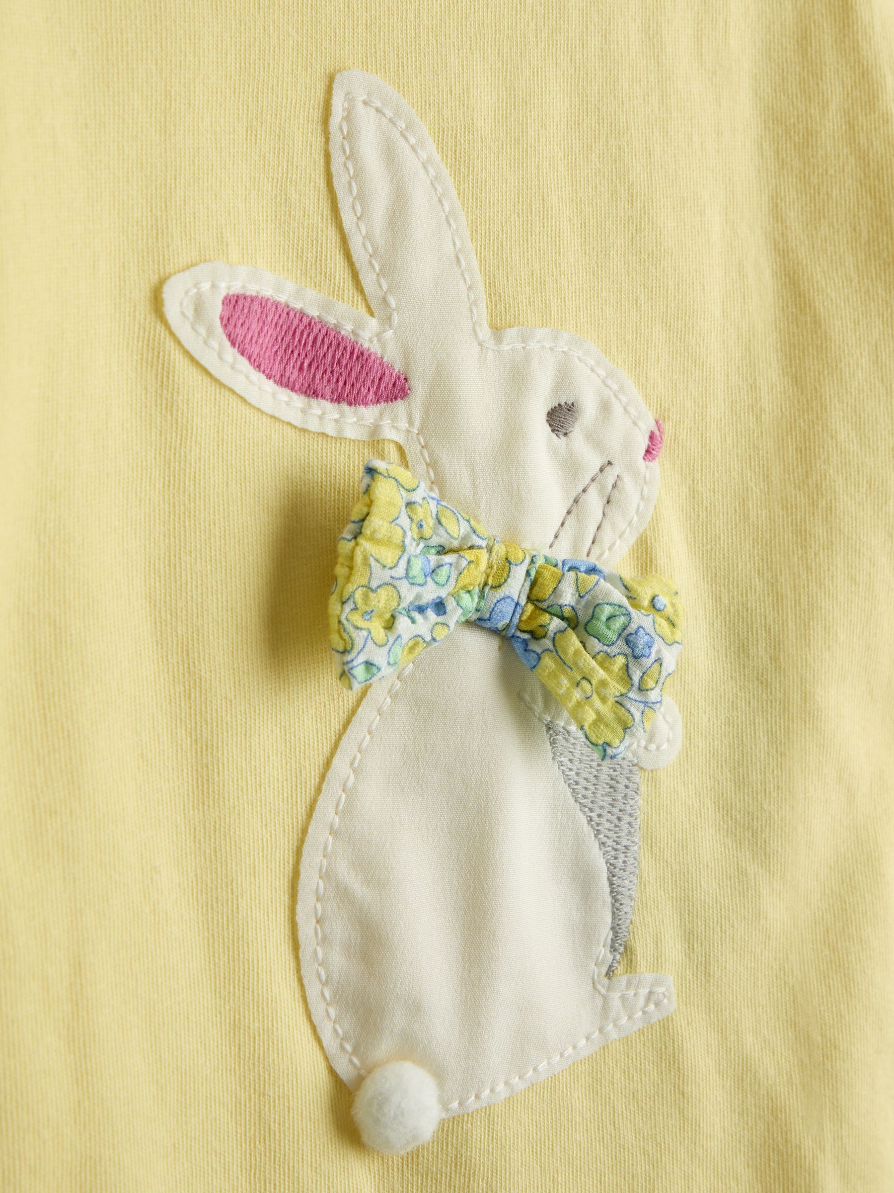 Yellow Bunny Appliqué T-shirt & Seersucker Skirt Set - Image 6 of 7