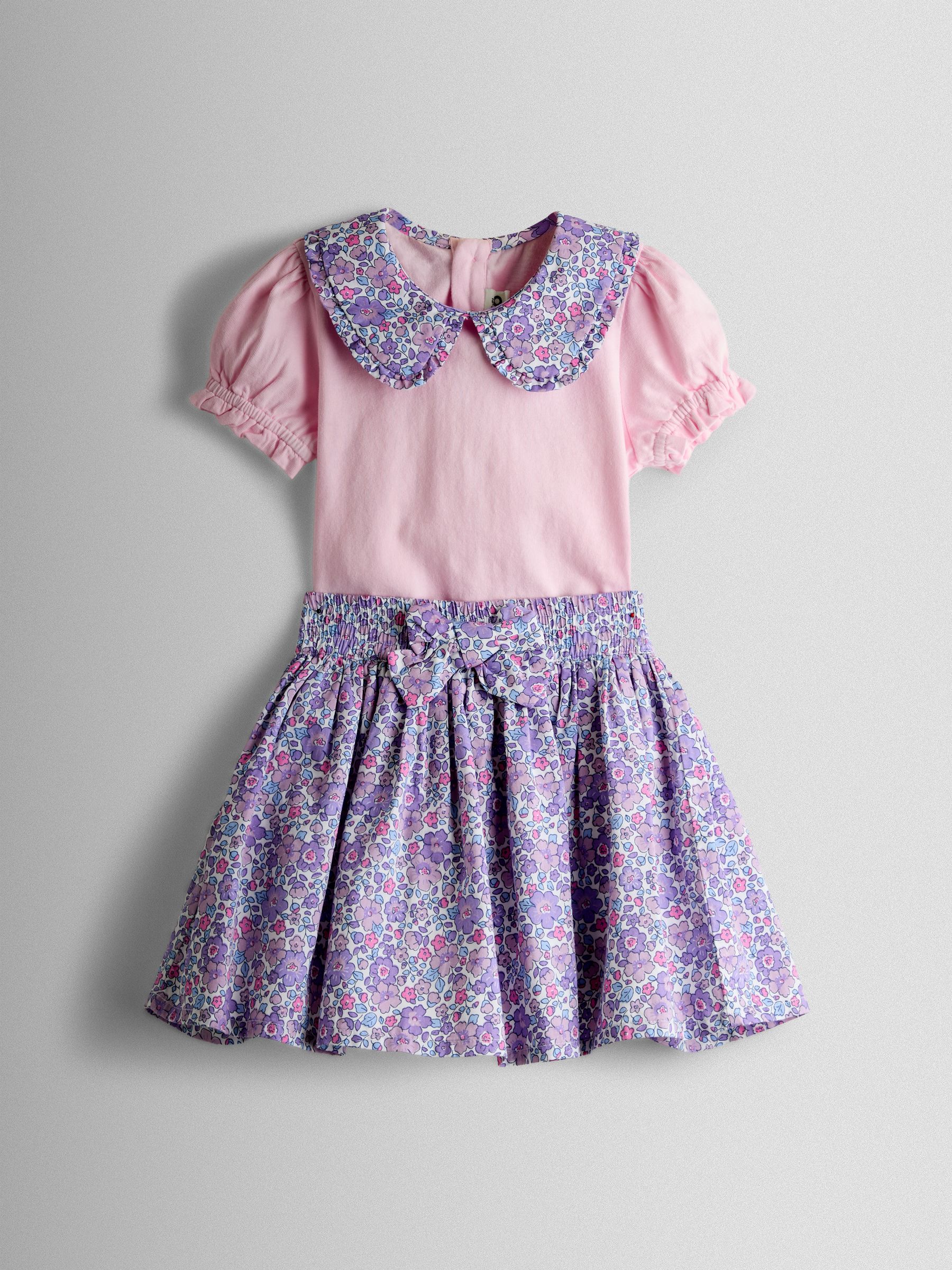 Light Pink Floral Tshirt & Skirt Set - Image 1 of 7 Light Pink Floral Tshirt & Skirt Set - Image 1 of 7