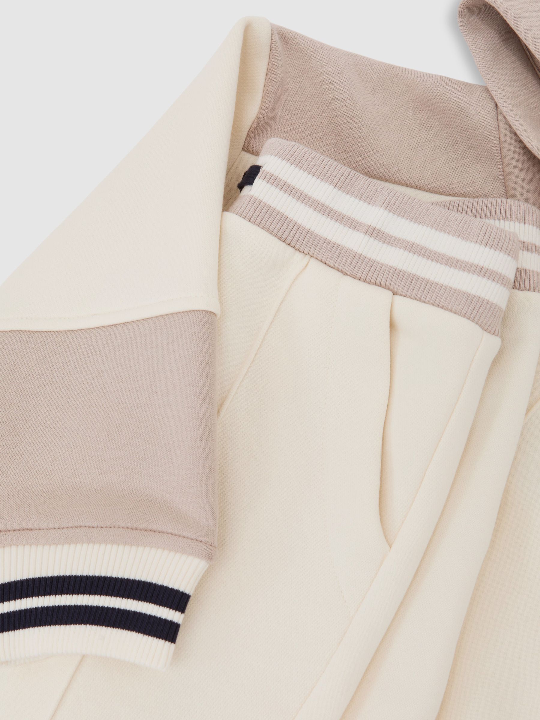 9-13 yrs Cotton-Blend Hoodie and Joggers Set in Neutral - Image 4 of 4