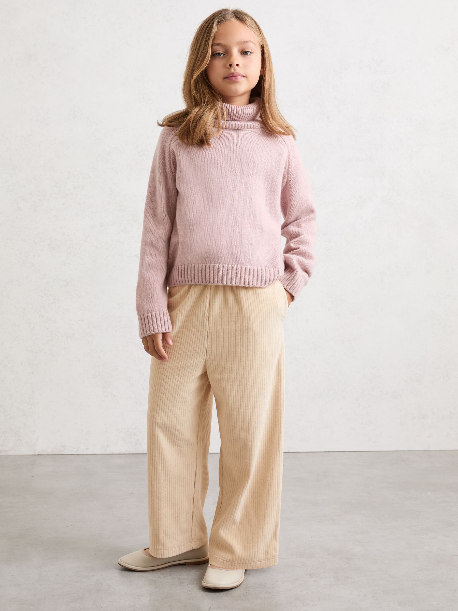 13-14 yrs Corduroy Drawstring Trousers in Neutral - Image 2 of 4