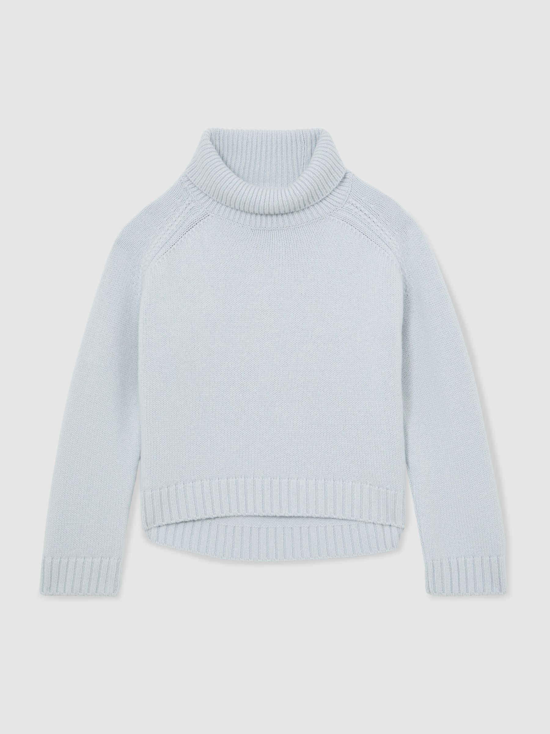 9-13 yrs Wool-Cashmere Roll-Neck Jumper in Pale Blue - Image 2 of 5 9-13 yrs Wool-Cashmere Roll-Neck Jumper in Pale Blue - Image 2 of 5