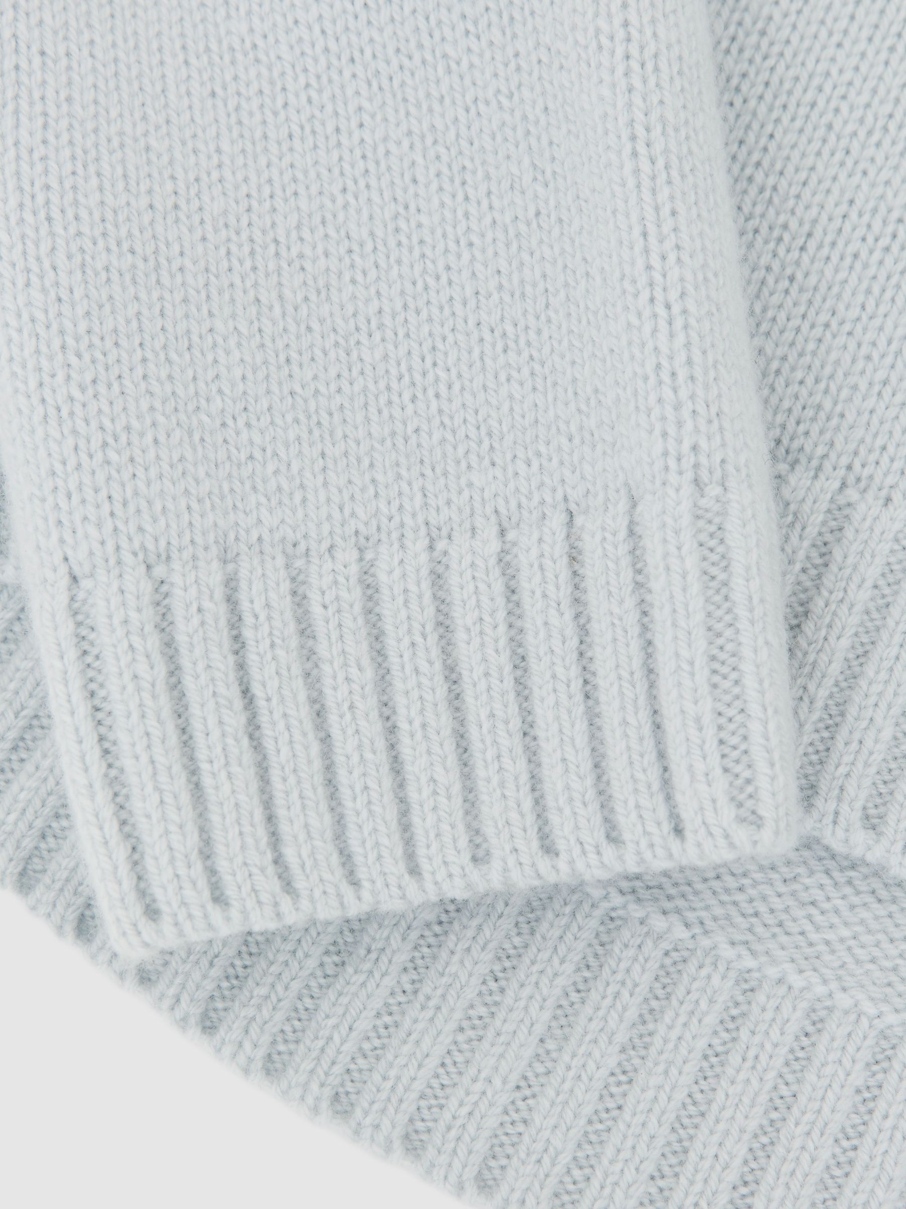 9-13 yrs Wool-Cashmere Roll-Neck Jumper in Pale Blue - Image 5 of 5