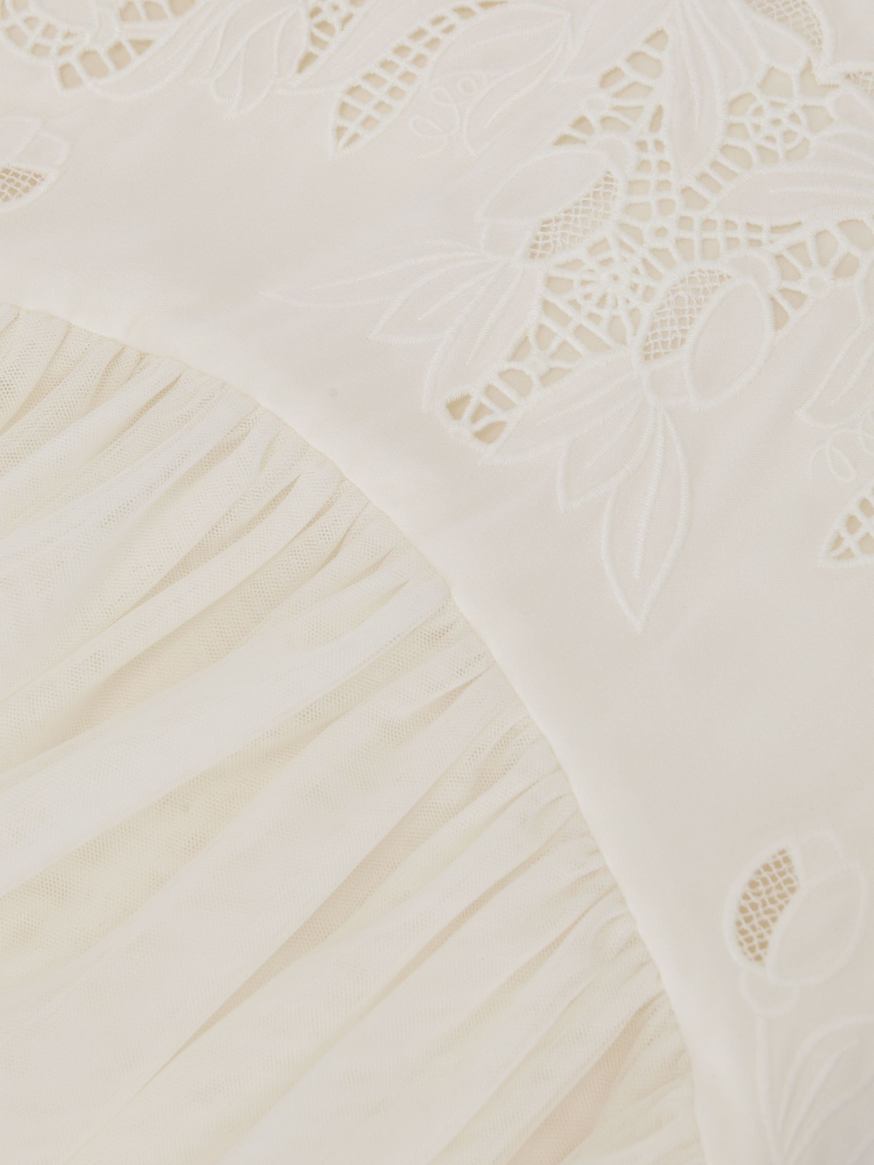 9-13 yrs Lace-Detail Tulle-Skirt Dress in Ivory - Image 5 of 5