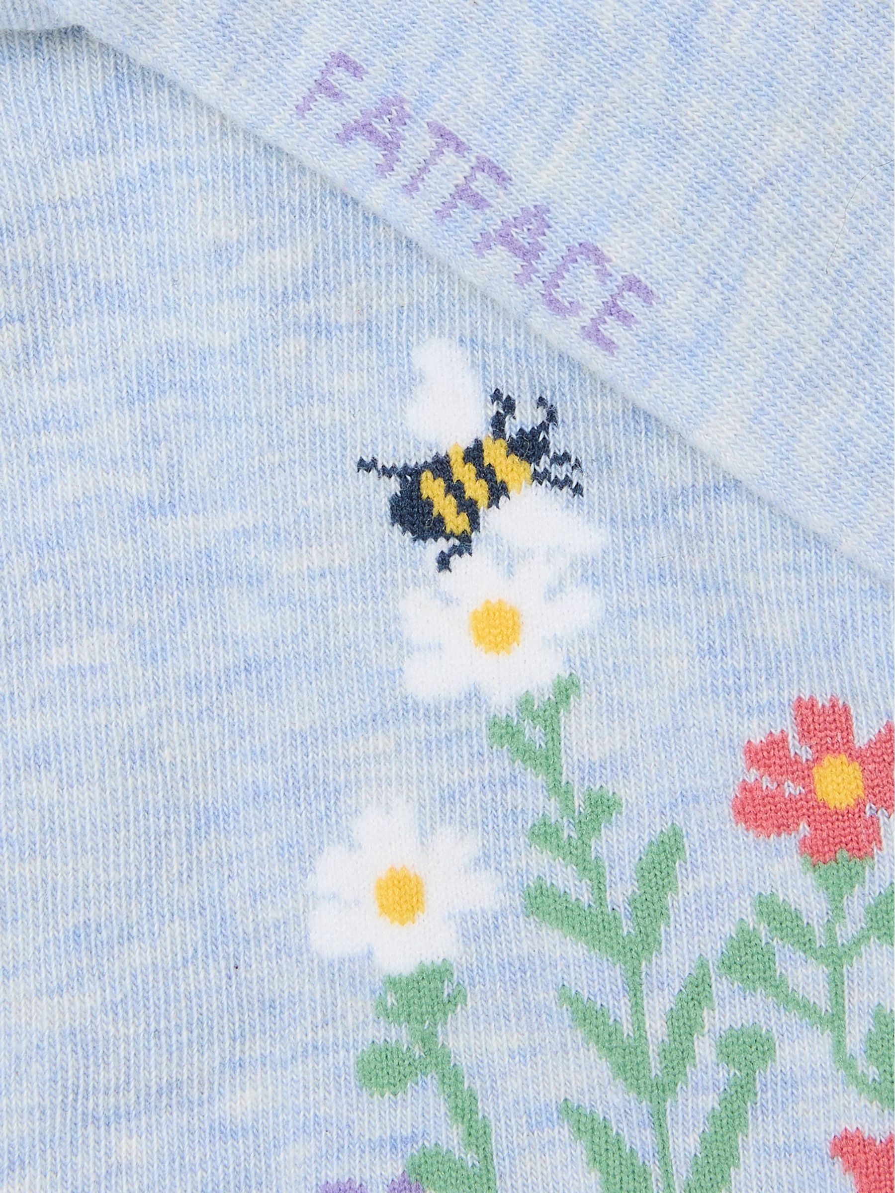 Light Blue Bee Trainer Socks - Image 2 of 2