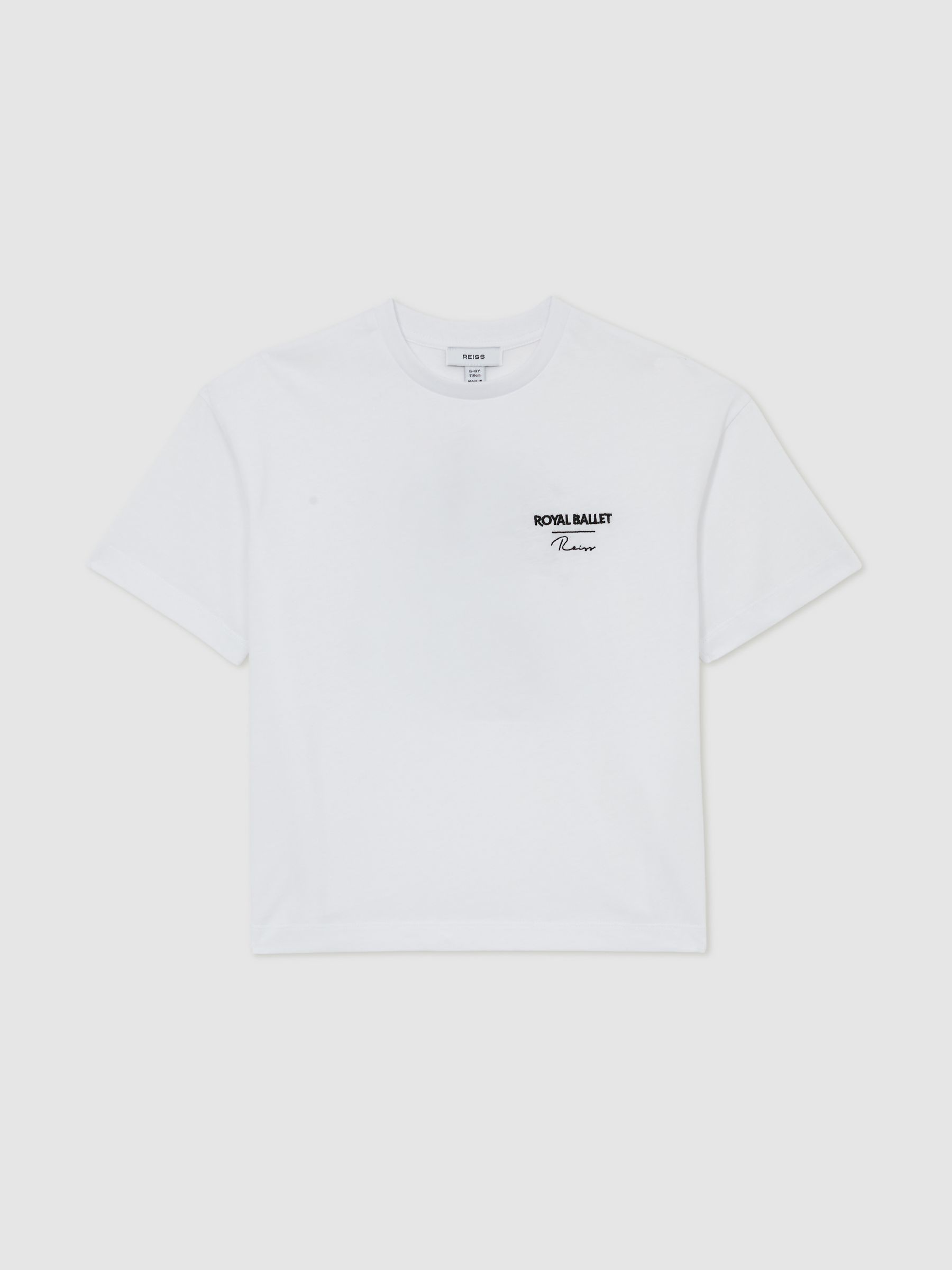 13-14 yrs Reiss | Royal Ballet Logo T-Shirt Unisex Fit in White - Image 1 of 5