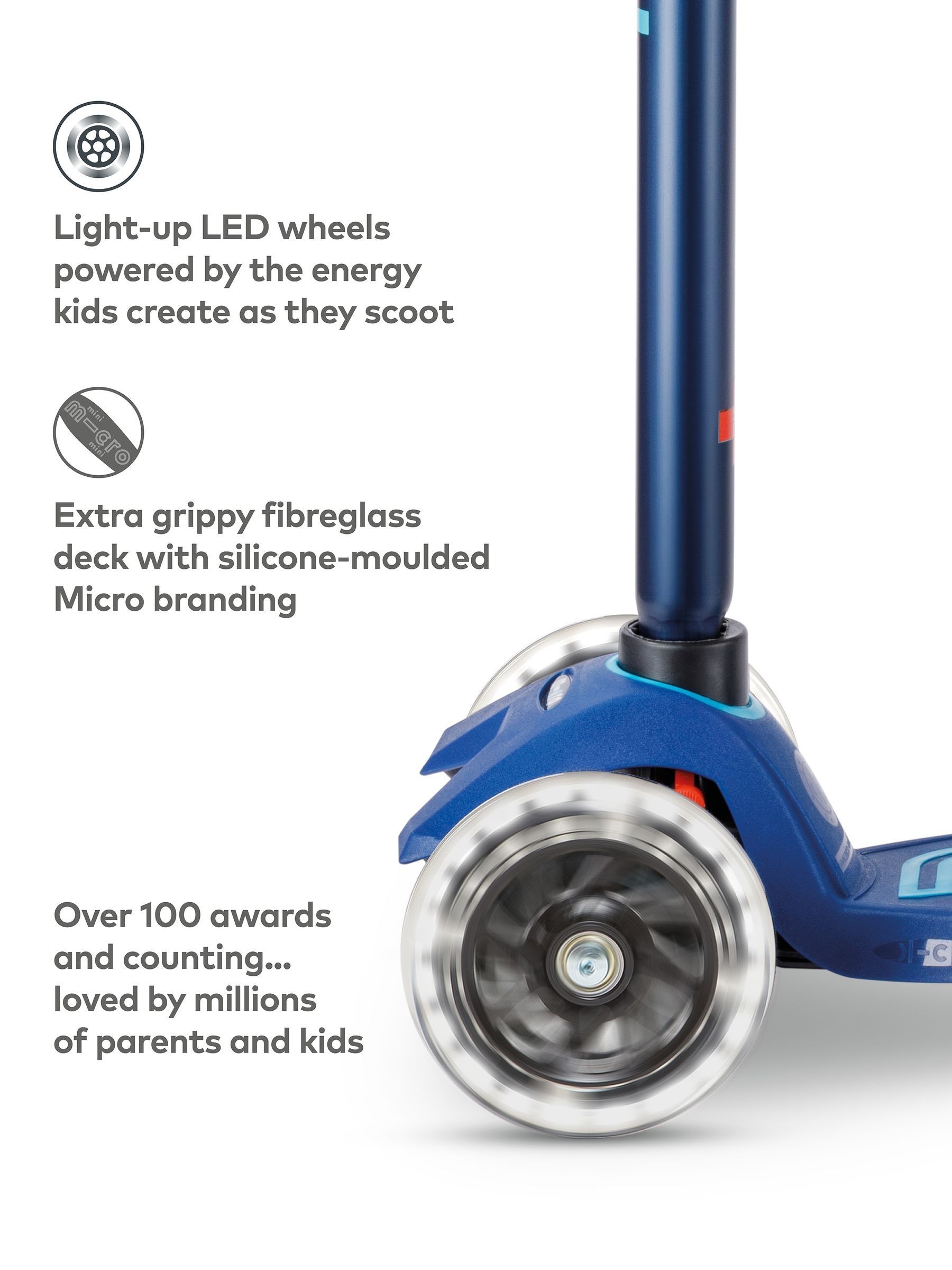 Navy LED Maxi Deluxe Scooter - Image 5 of 5