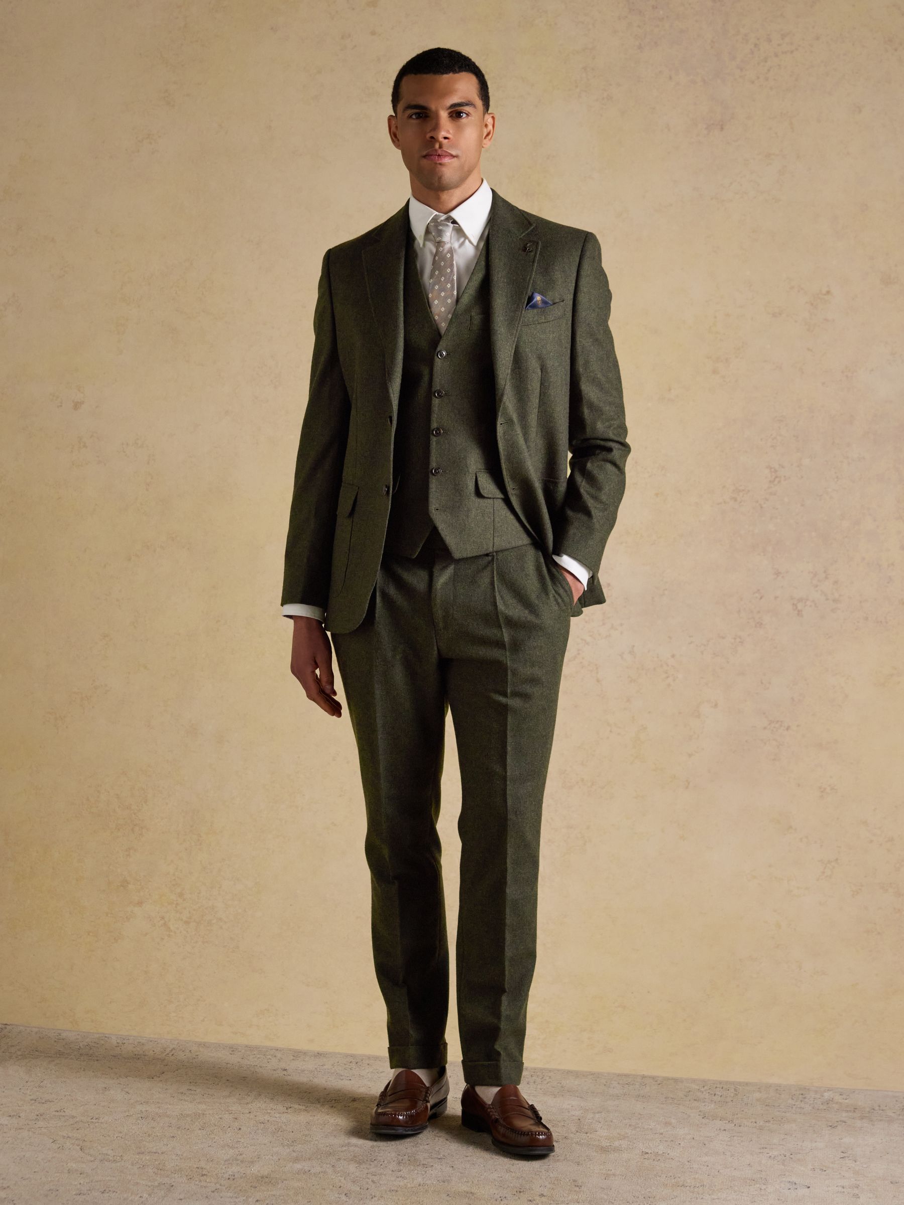 Green Wool Blend Waistcoat - Image 4 of 7