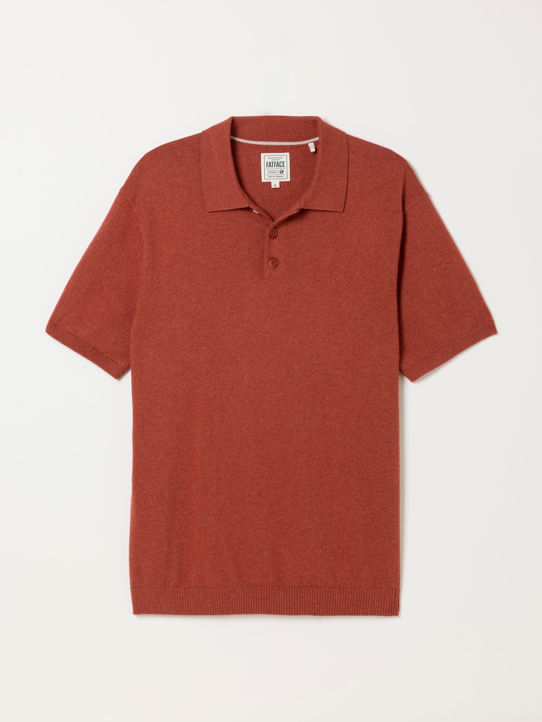 Rye Burnt Orange Knitted Polo Shirt - Image 4 of 4