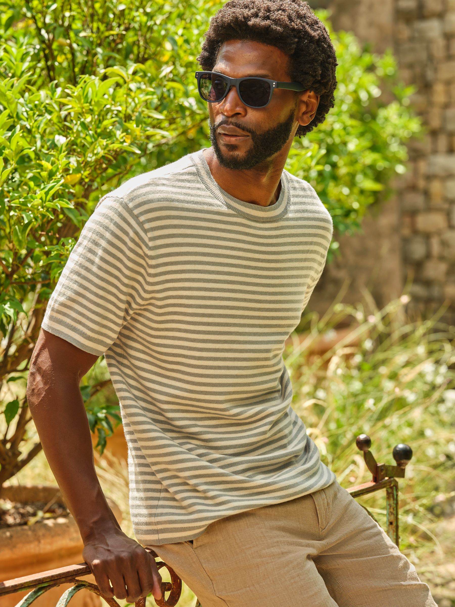 Stripe Knitted T Shirt