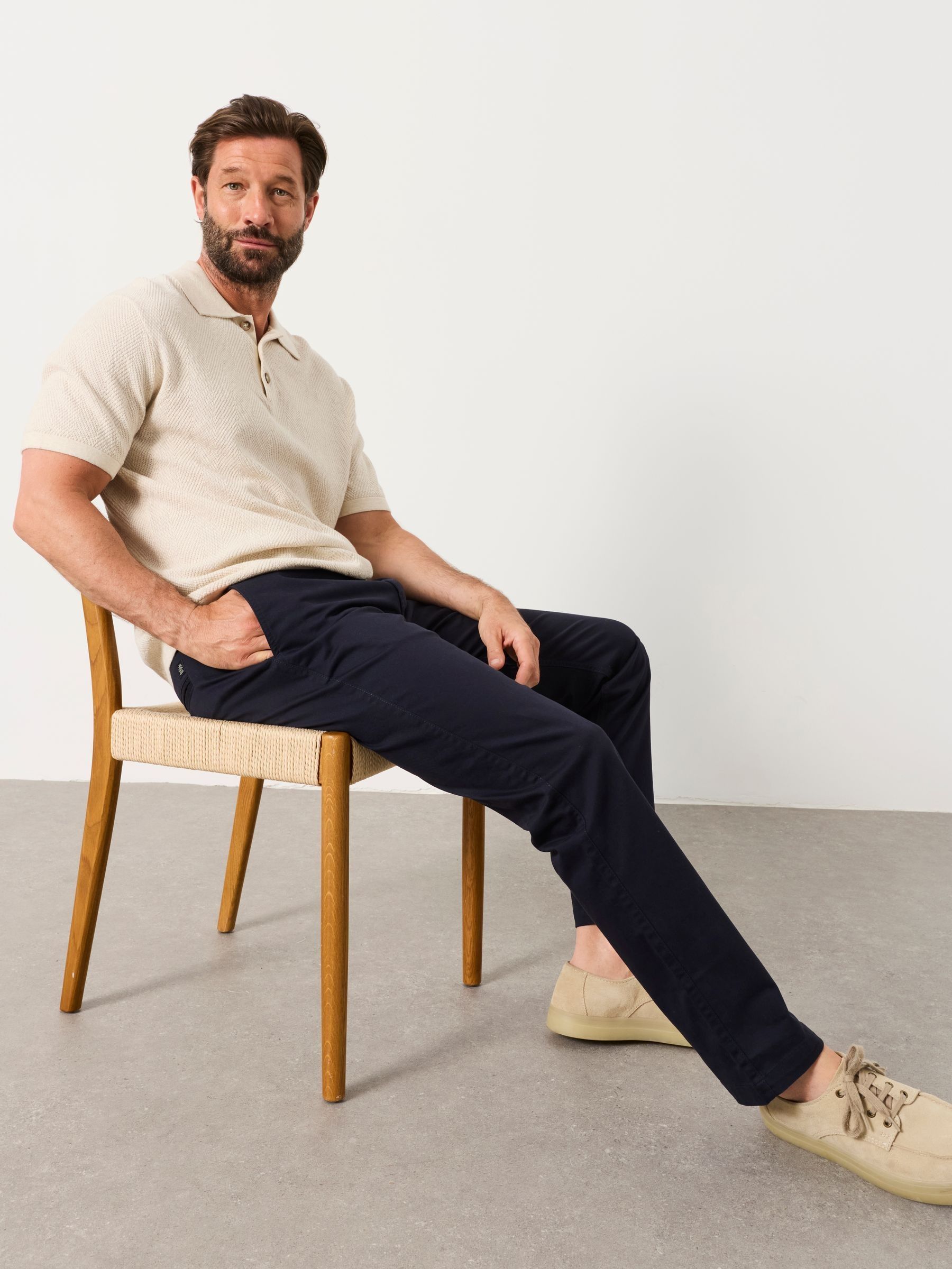 Navy Hayton Slim Fit Chinos - Image 5 of 6