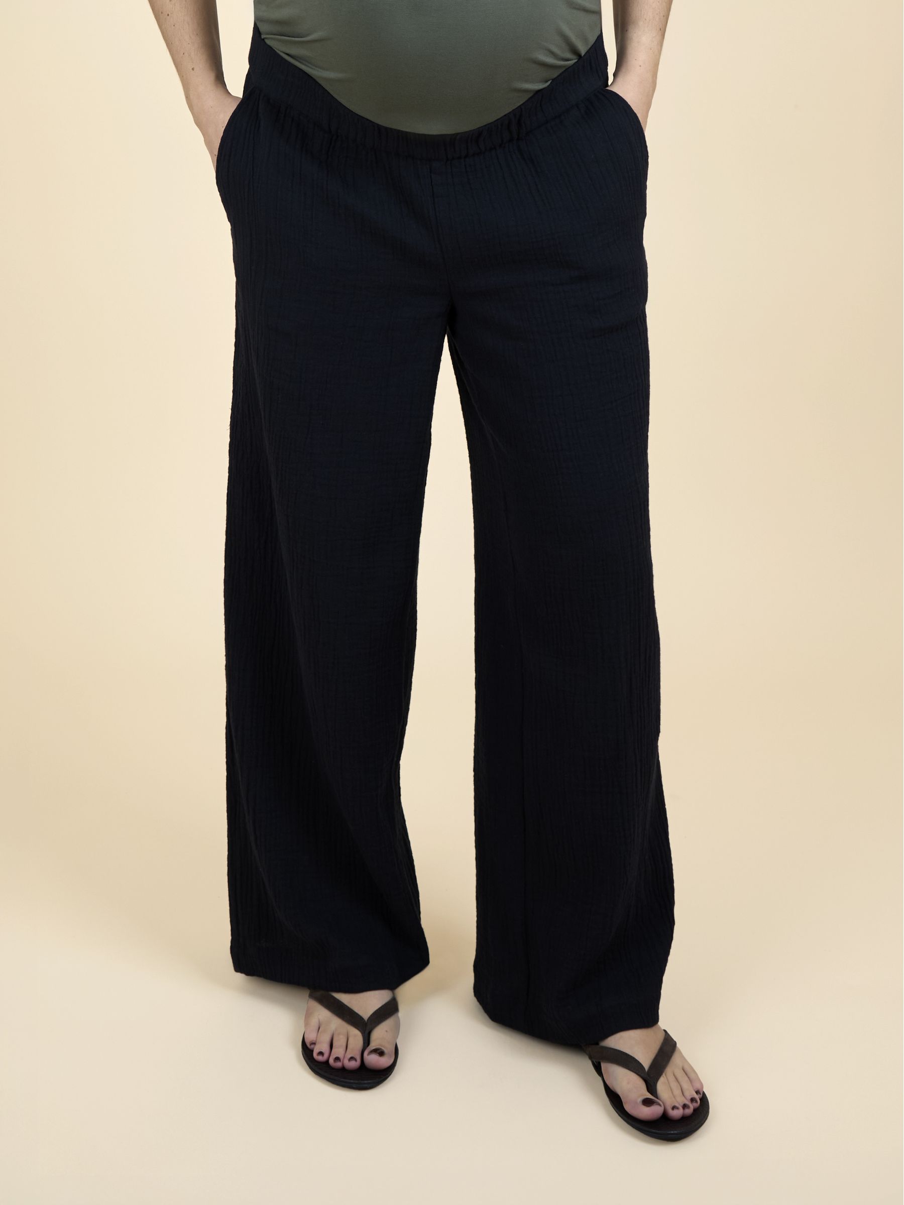 Black Textured Maternity Trousers - Image 2 of 7