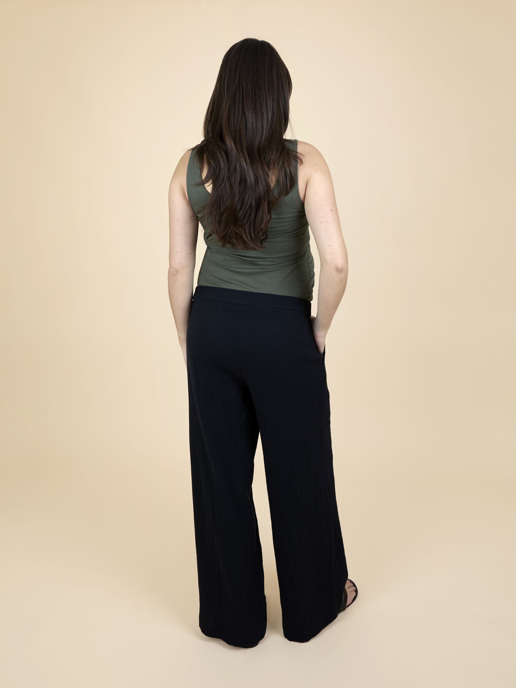 Black Textured Maternity Trousers - Image 7 of 7 Black Textured Maternity Trousers - Image 7 of 7