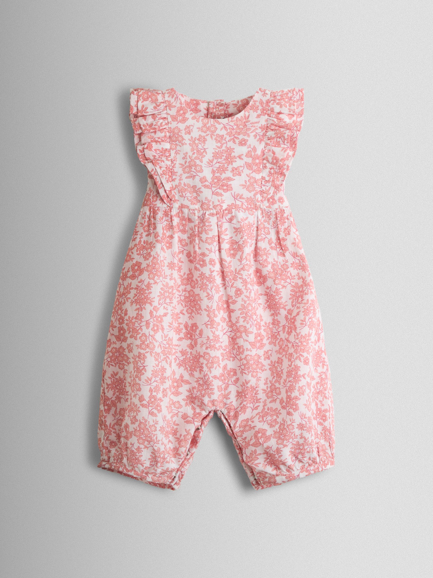Pink Floral Printed Romper - Image 1 of 3