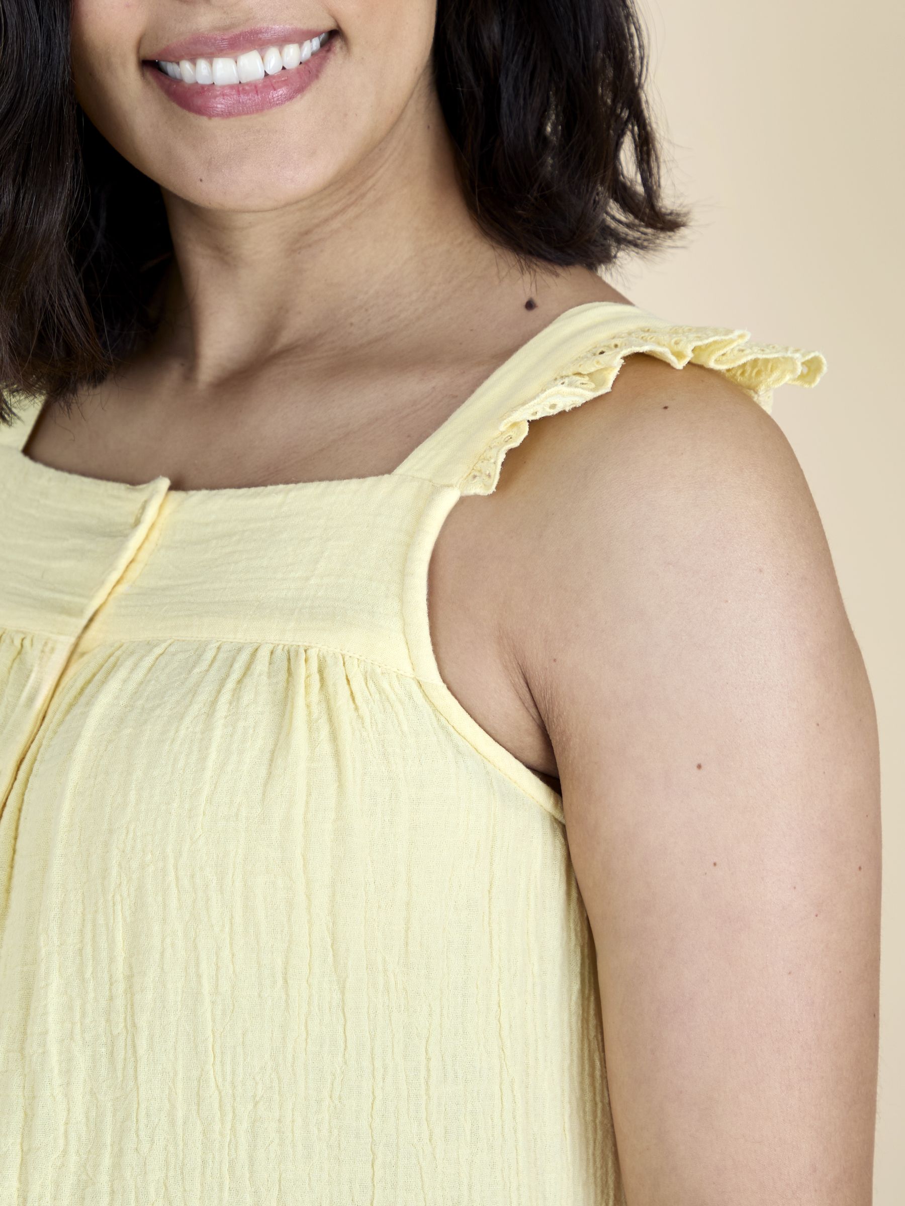 Light Yellow Frill Sleeve Maternity Nightdress - Image 5 of 5