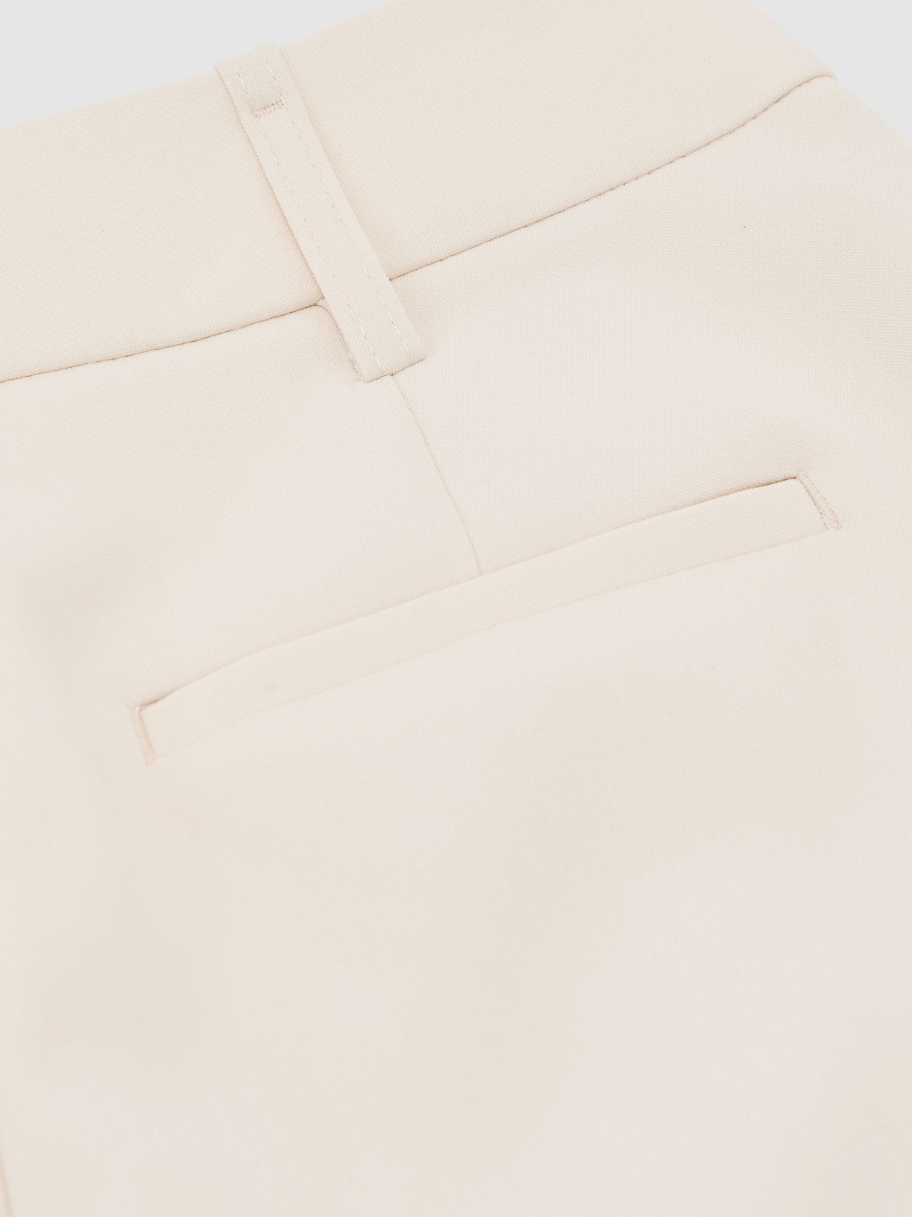 Flared Knot-Hardware Belted Trousers in Cream - image 3