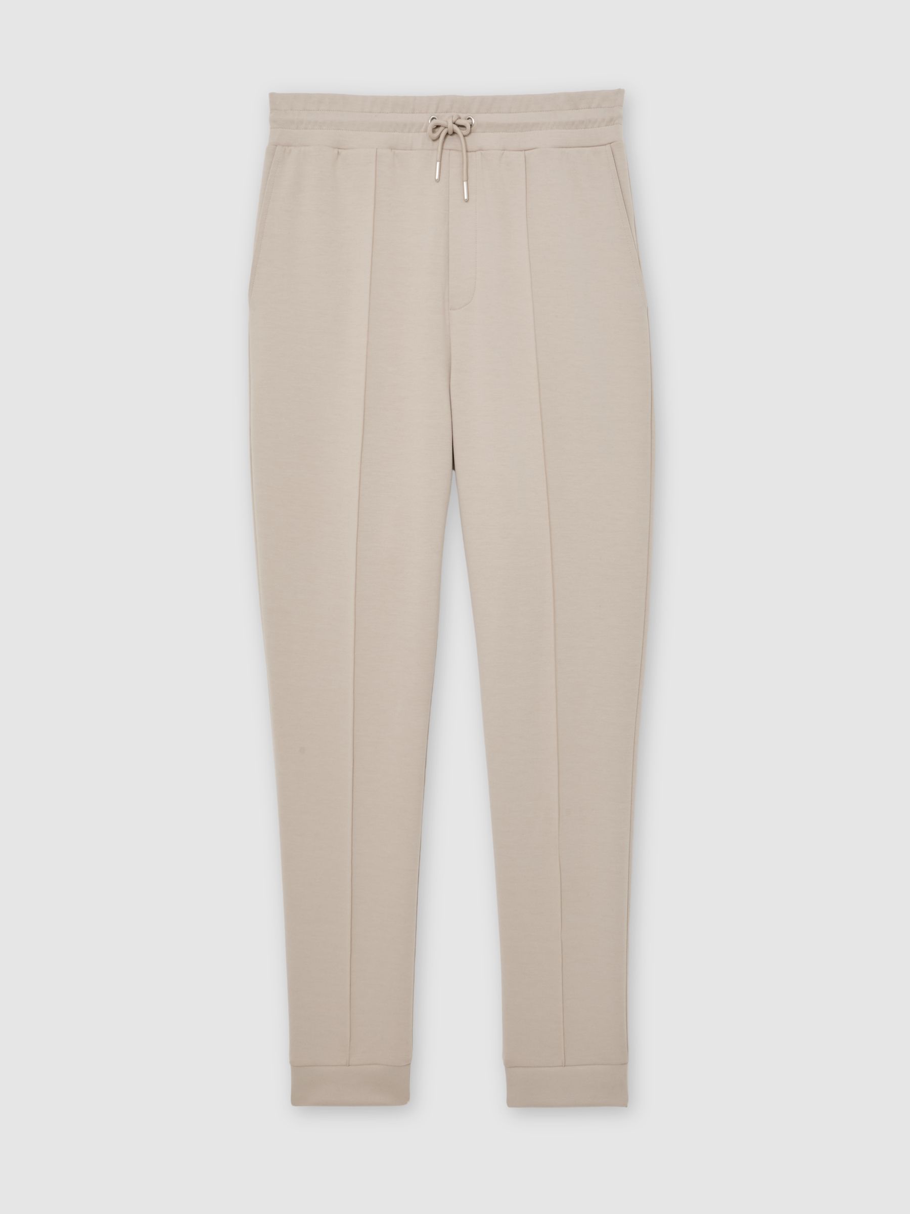 Stretch-Jersey Tailored Joggers in Stone - image 1