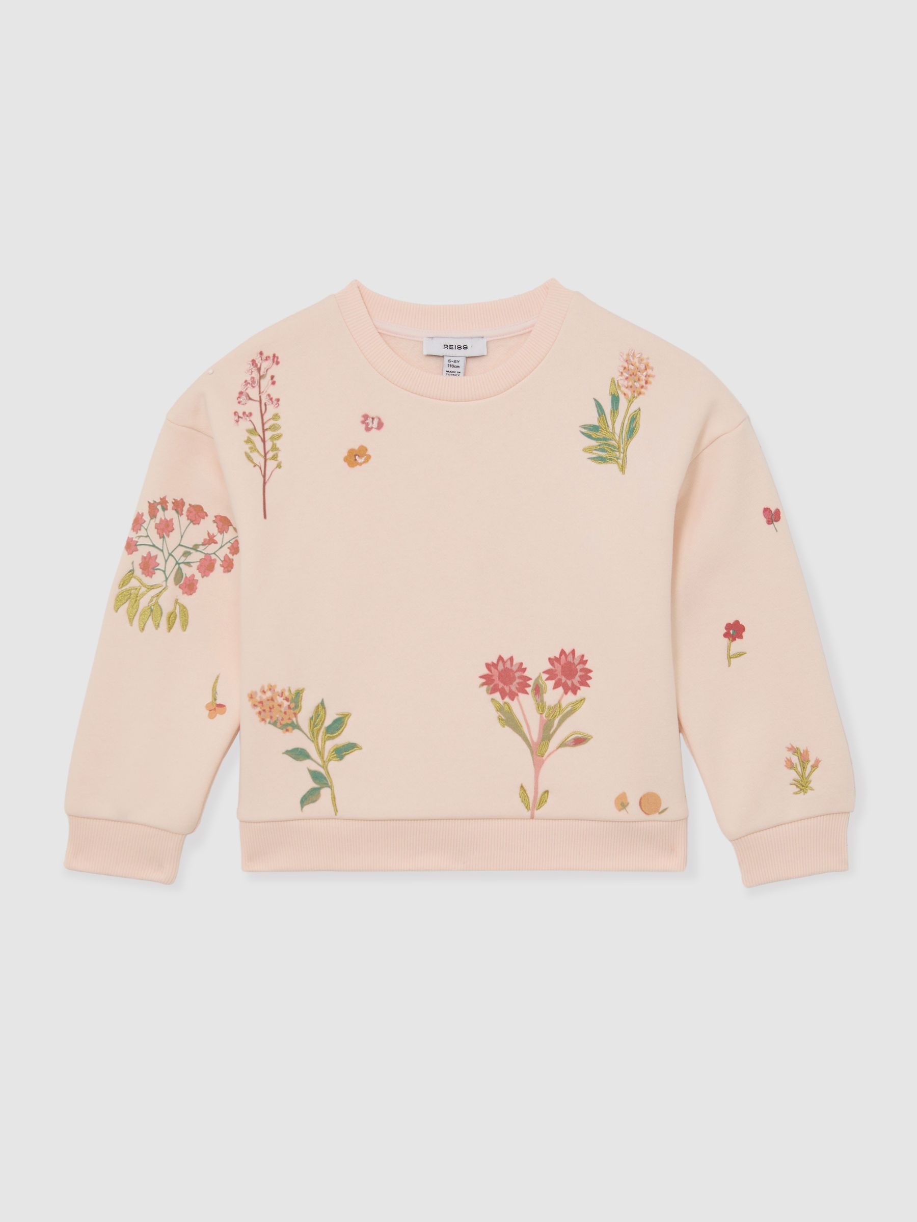 9-13 yrs Cotton-Blend Floral Sweatshirt in Ivory - Image 2 of 5