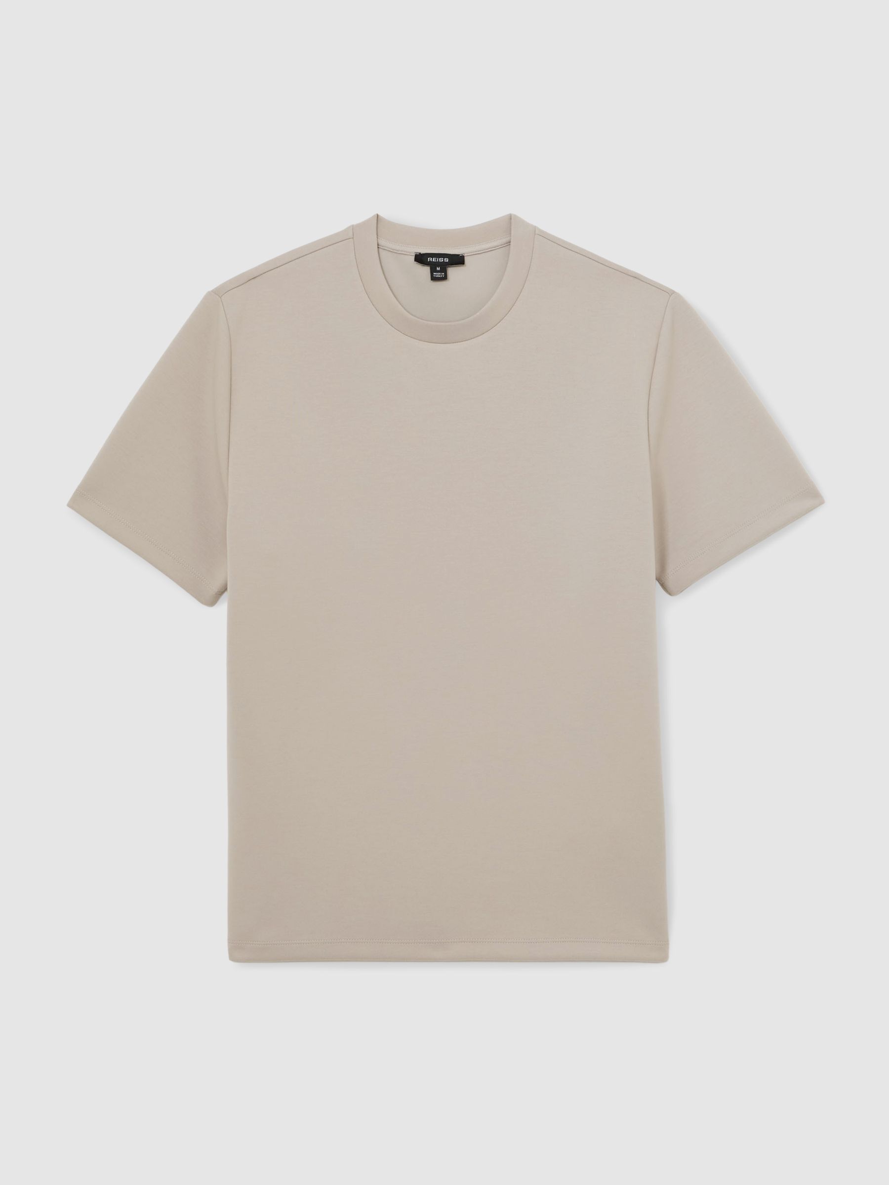 Premium Interlock Crew-Neck T-Shirt in Stone - Image 2 of 6