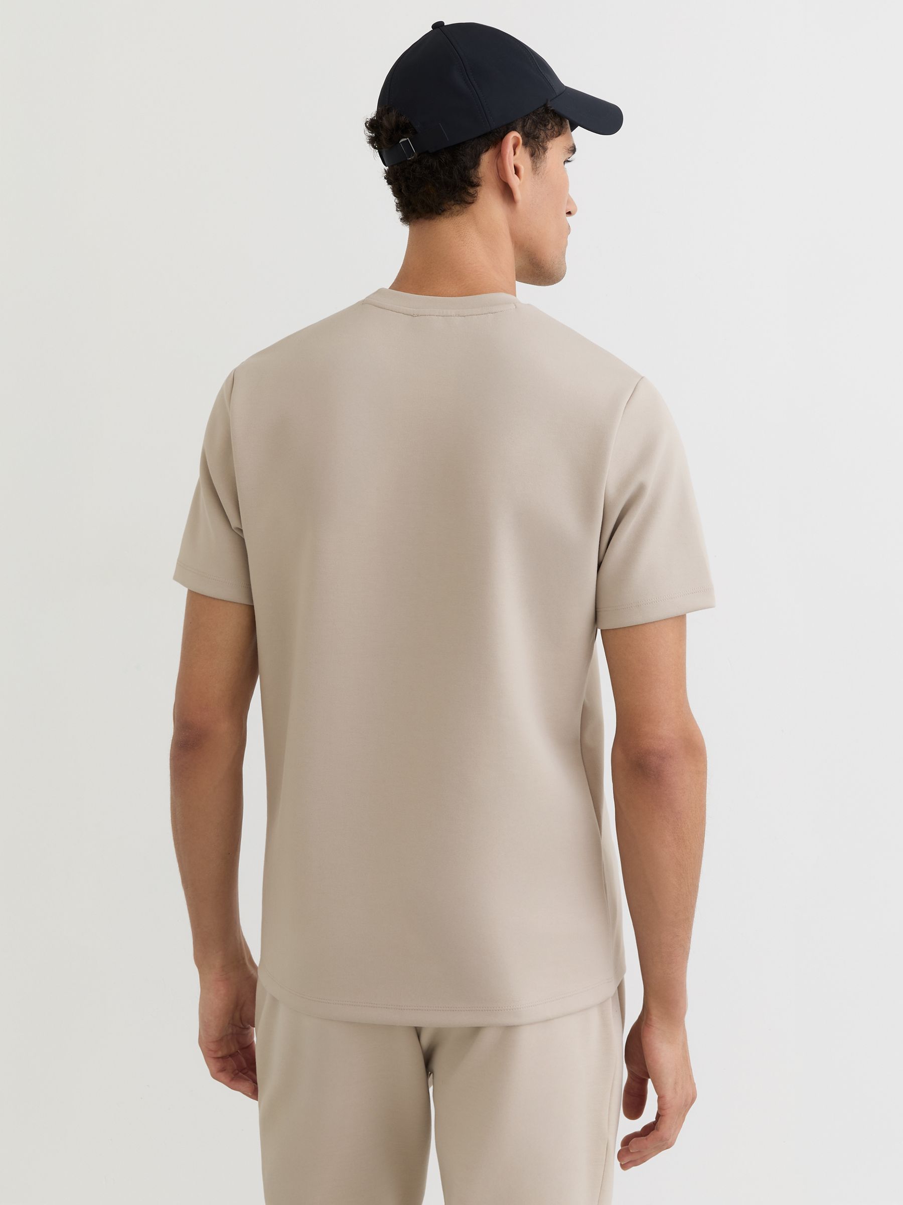 Premium Interlock Crew-Neck T-Shirt in Stone - Image 5 of 6