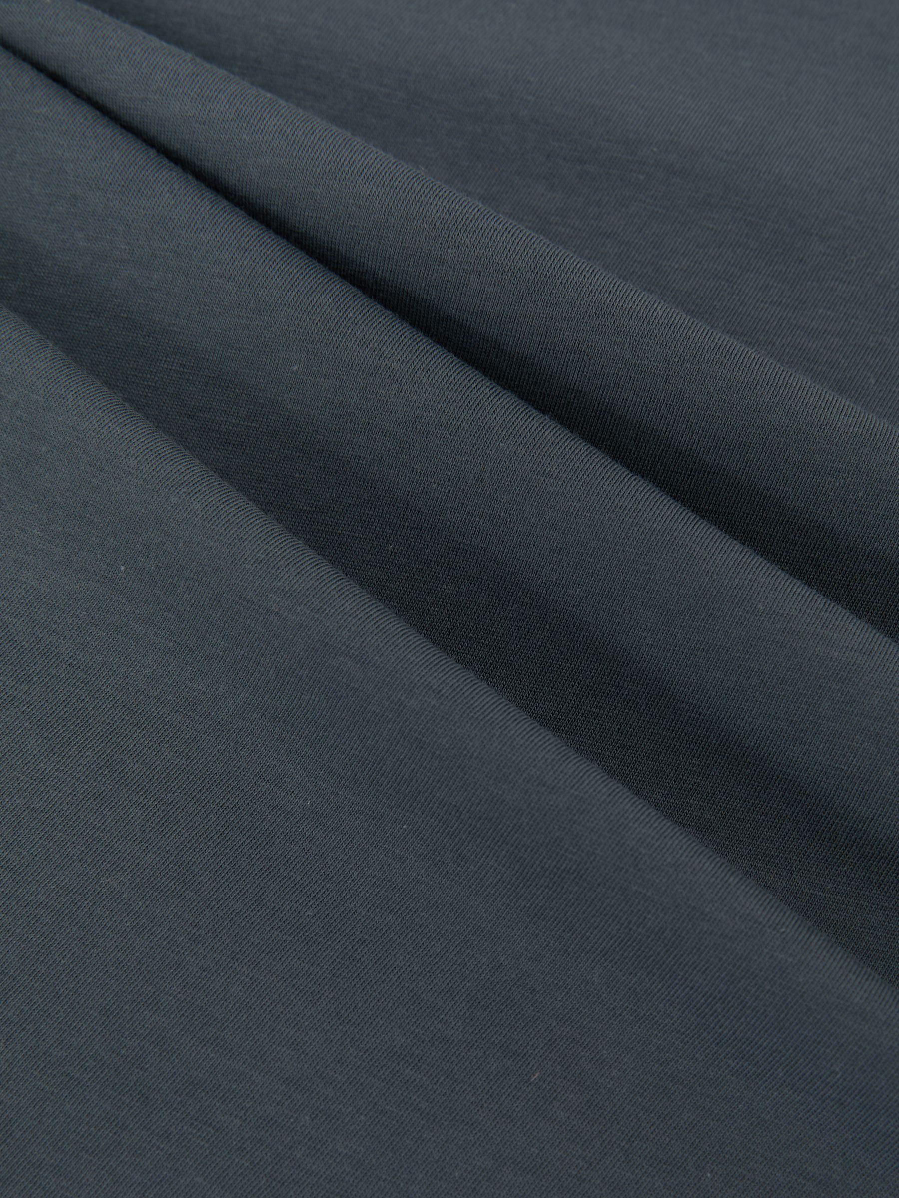 Cotton Crew Neck T-Shirt in Petrol Blue - Image 6 of 6