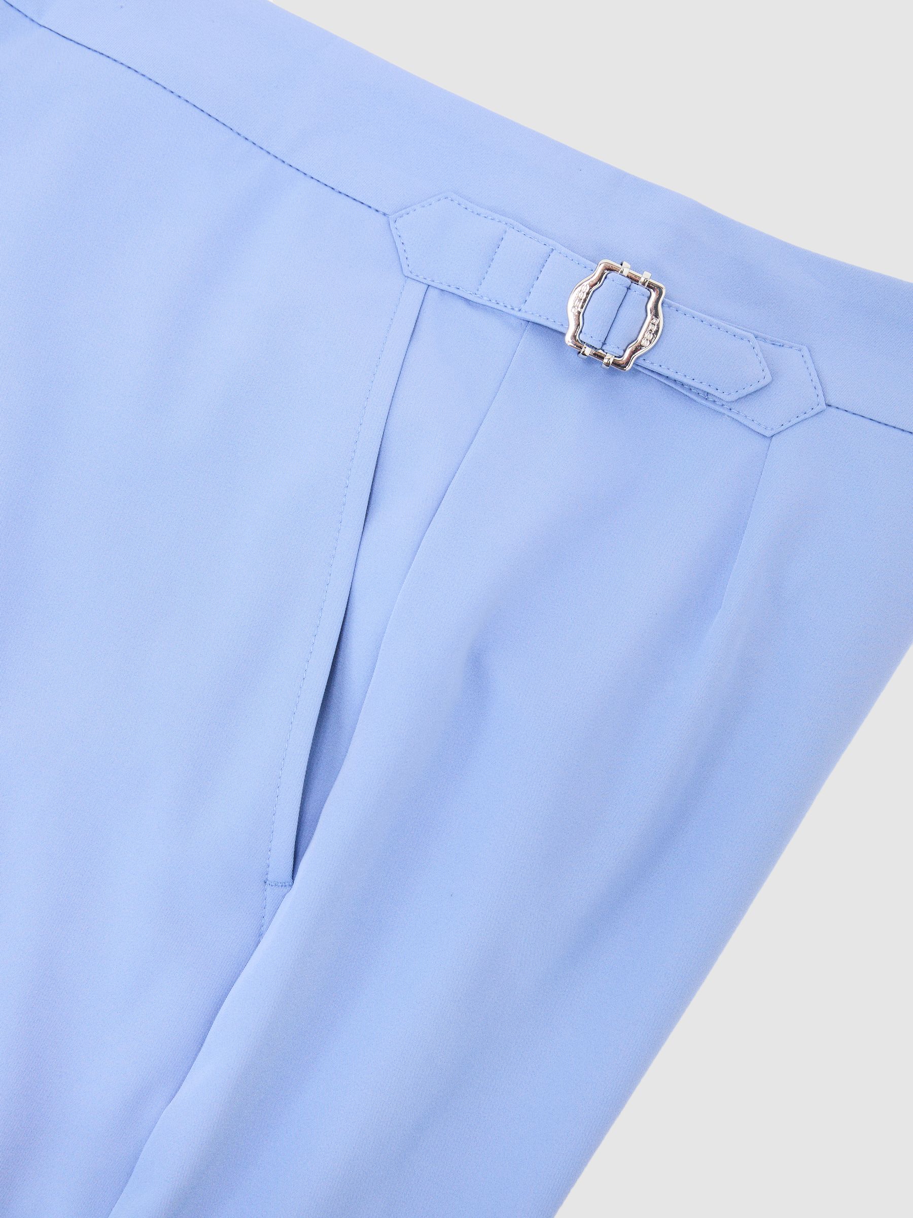 Side-Adjuster Swim Shorts in Sky Blue - Image 6 of 6