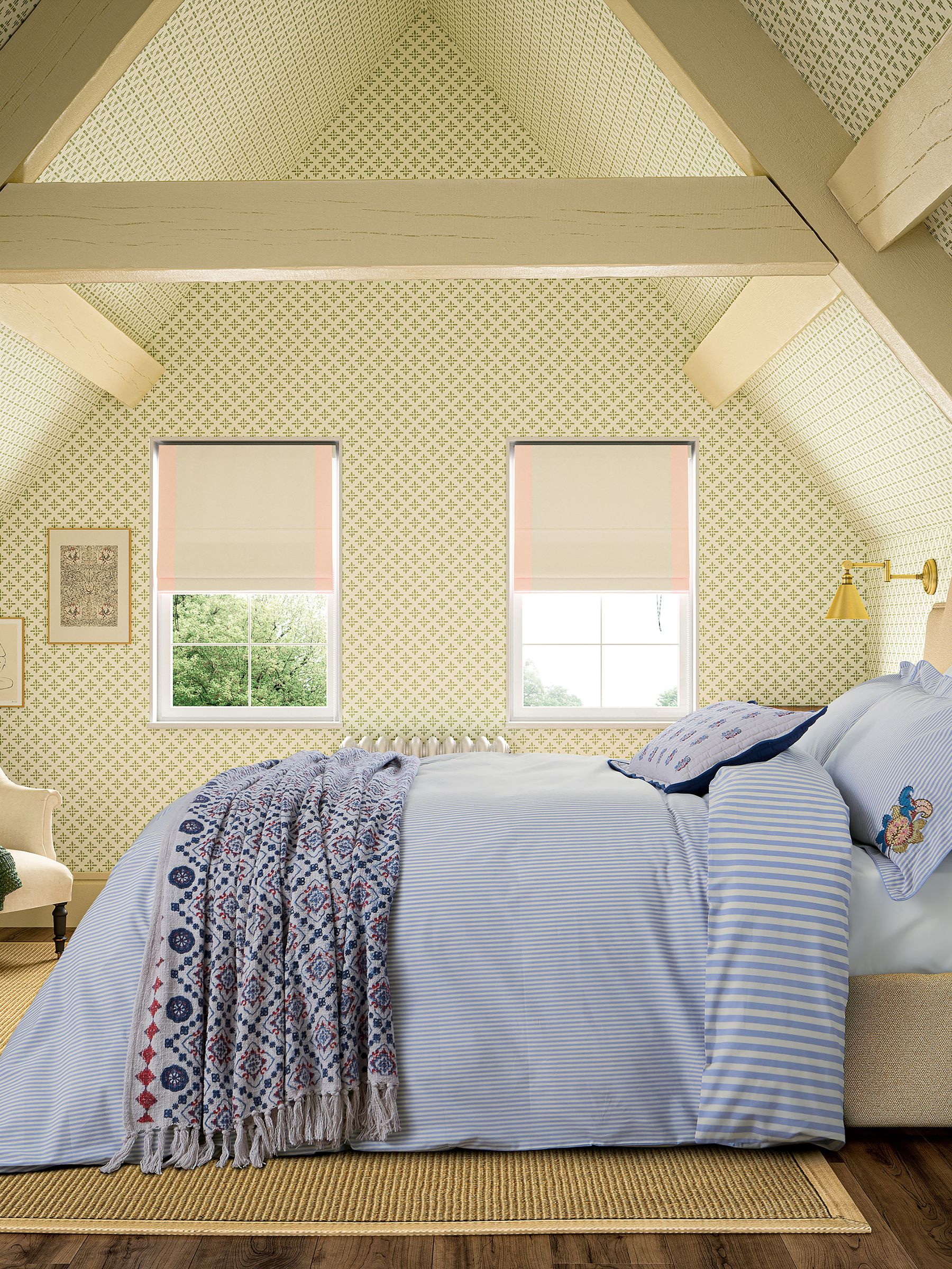 Blue Earlsford Foulard Duvet Cover and Pillowcase Set - Image 2 of 6 Blue Earlsford Foulard Duvet Cover and Pillowcase Set - Image 2 of 6