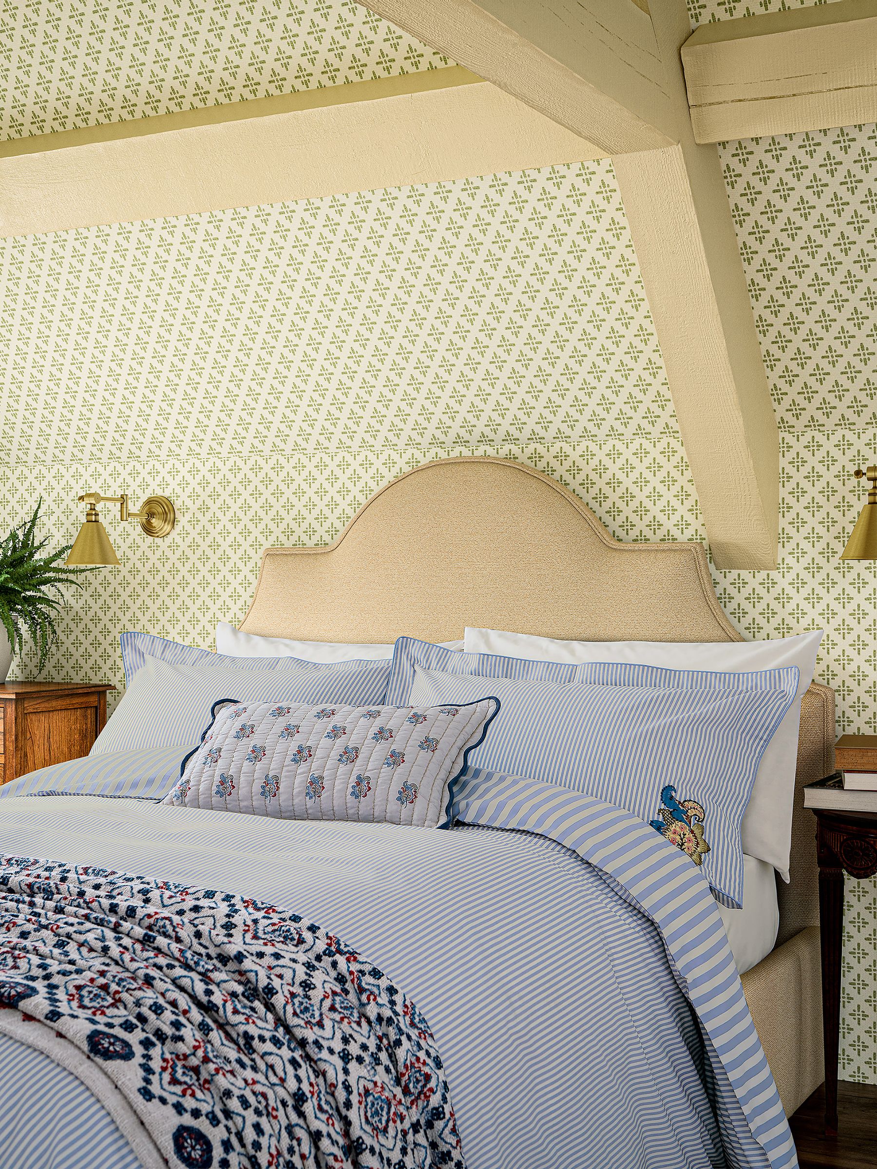 Blue Earlsford Foulard Duvet Cover and Pillowcase Set - Image 5 of 6