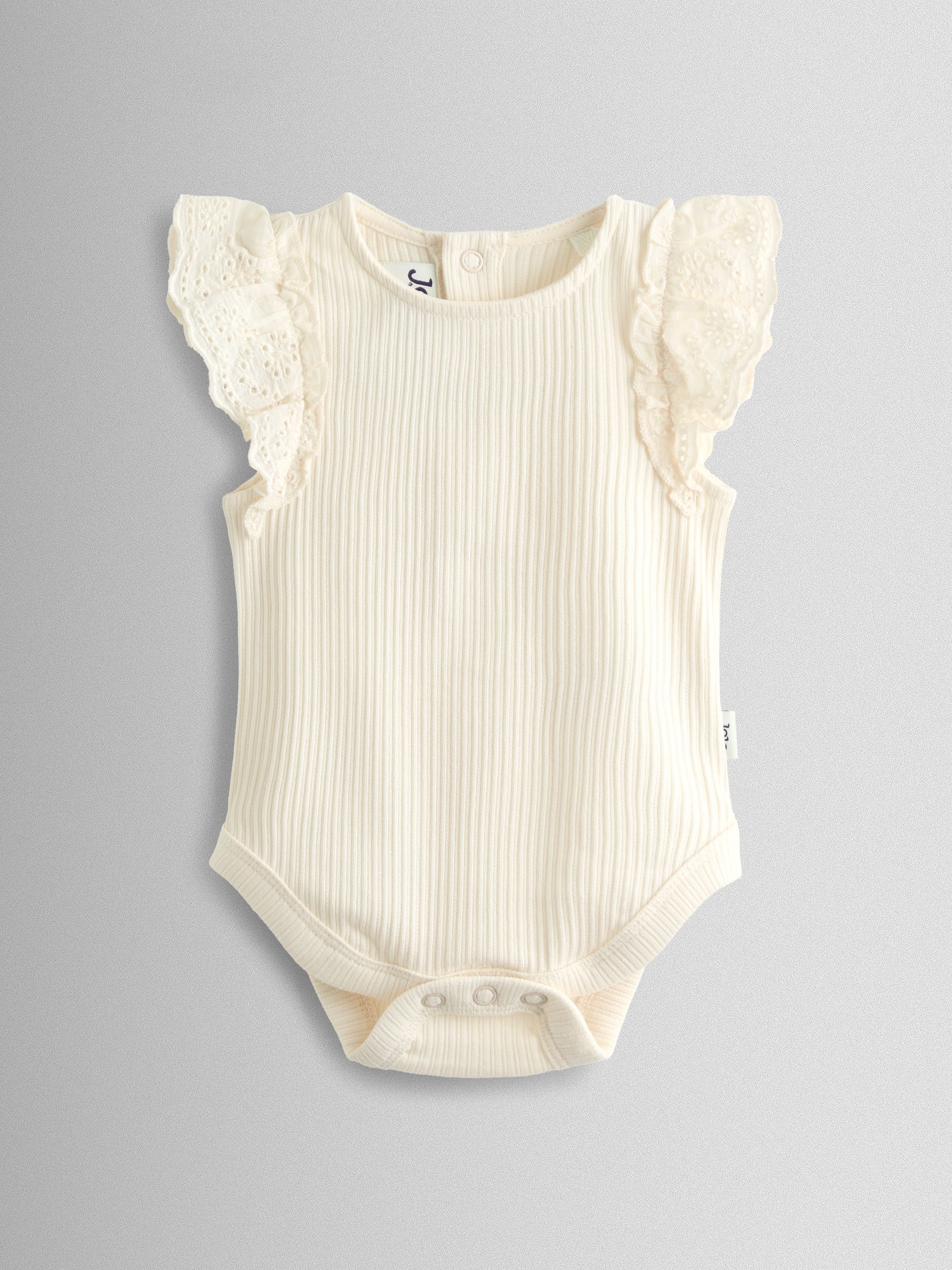 Pink & Cream 2-Pack Broderie Frill Sleeve Body - Image 2 of 7