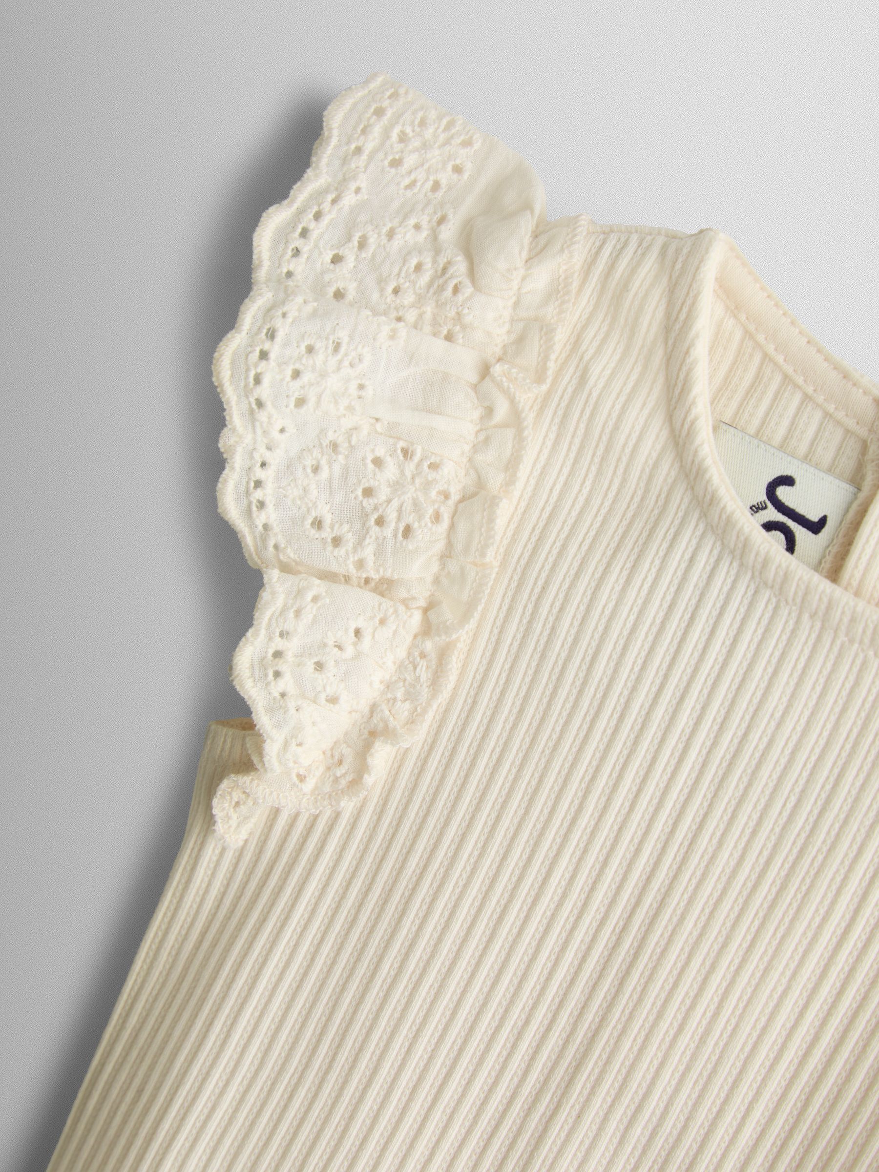 Pink & Cream 2-Pack Broderie Frill Sleeve Body - Image 7 of 7