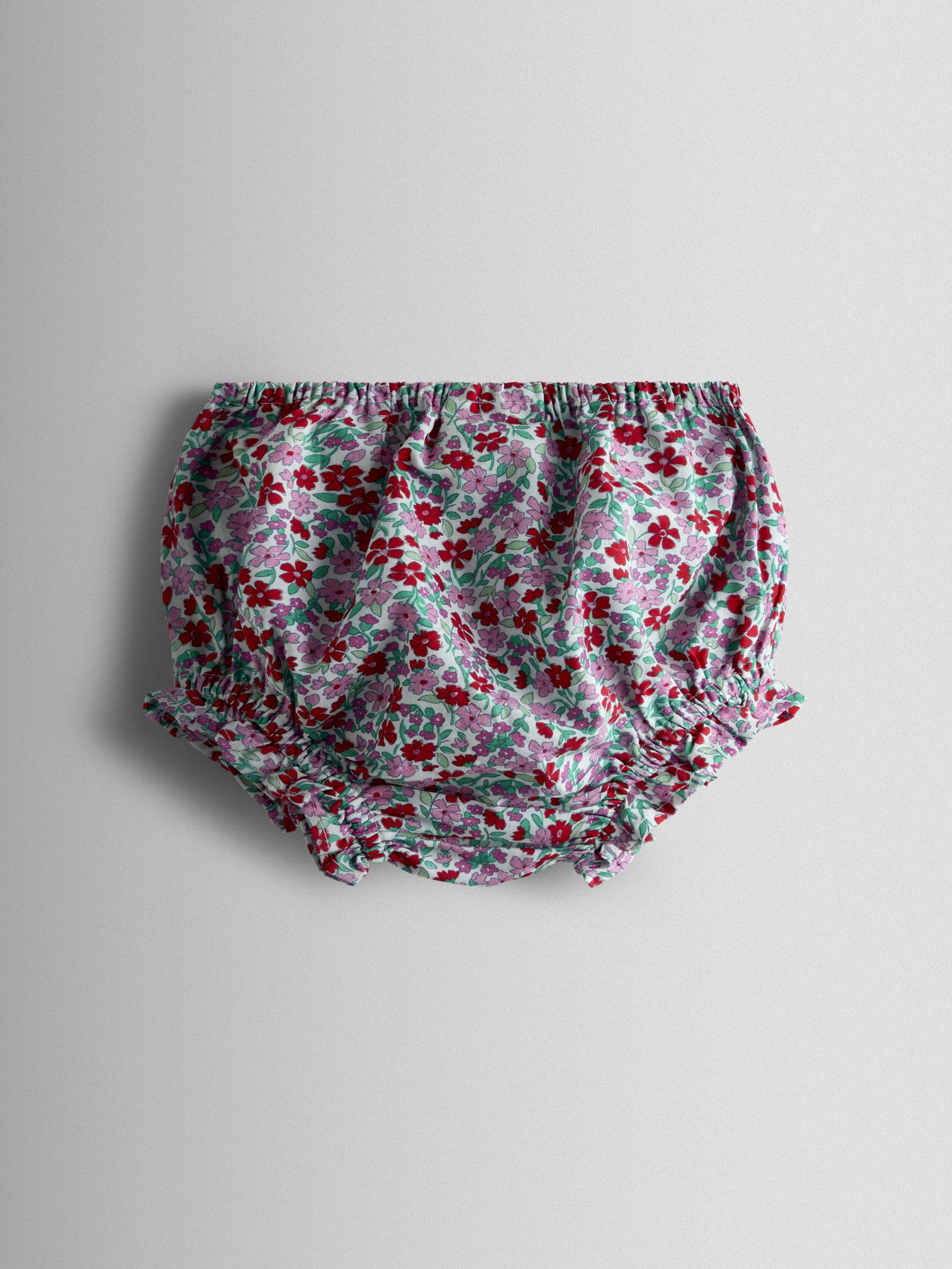 Red Ditsy Floral Sailor Baby Dress - Image 5 of 6