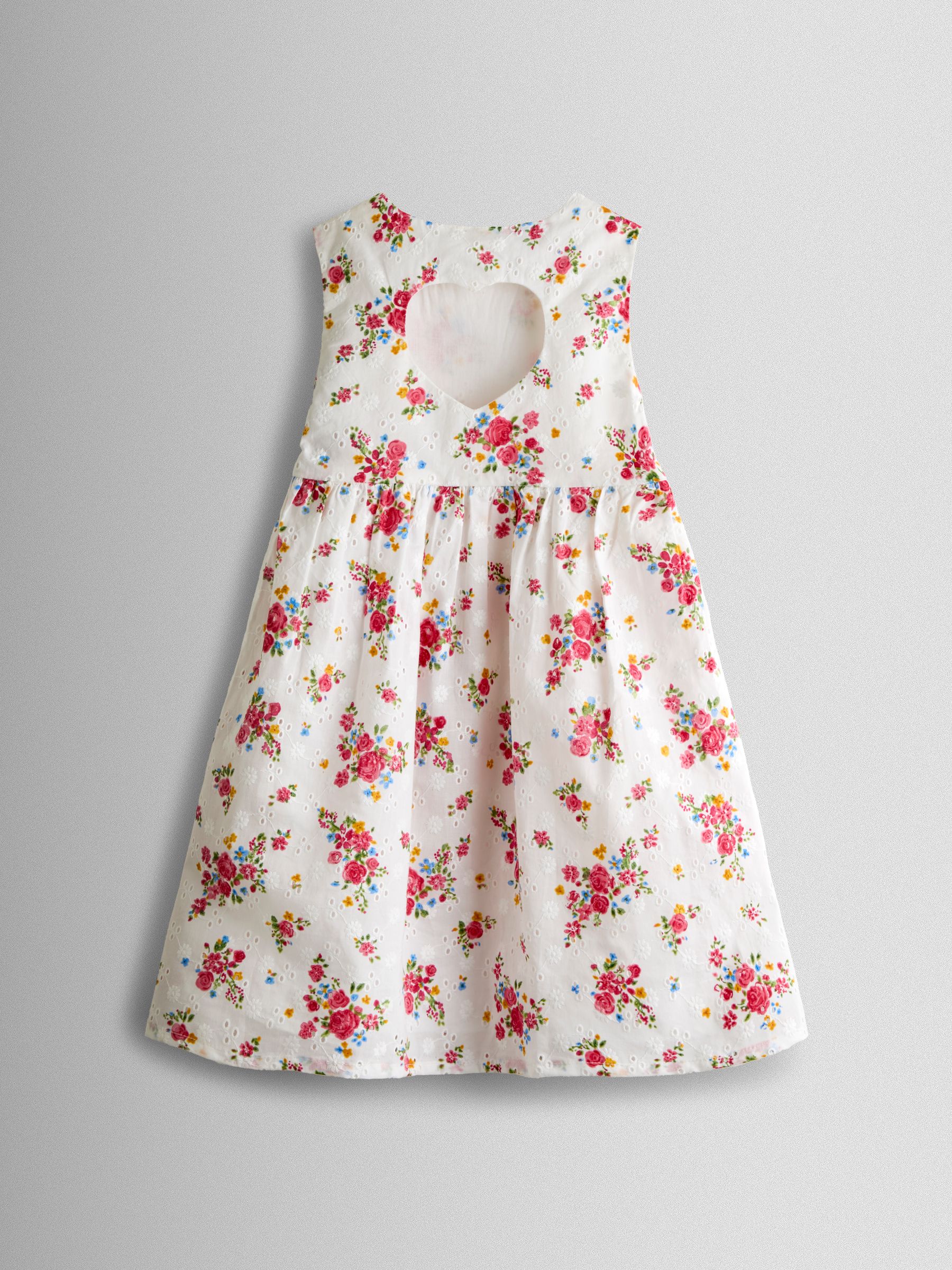 White Broderie Roses Heart Cut Out Sundress - Image 2 of 4