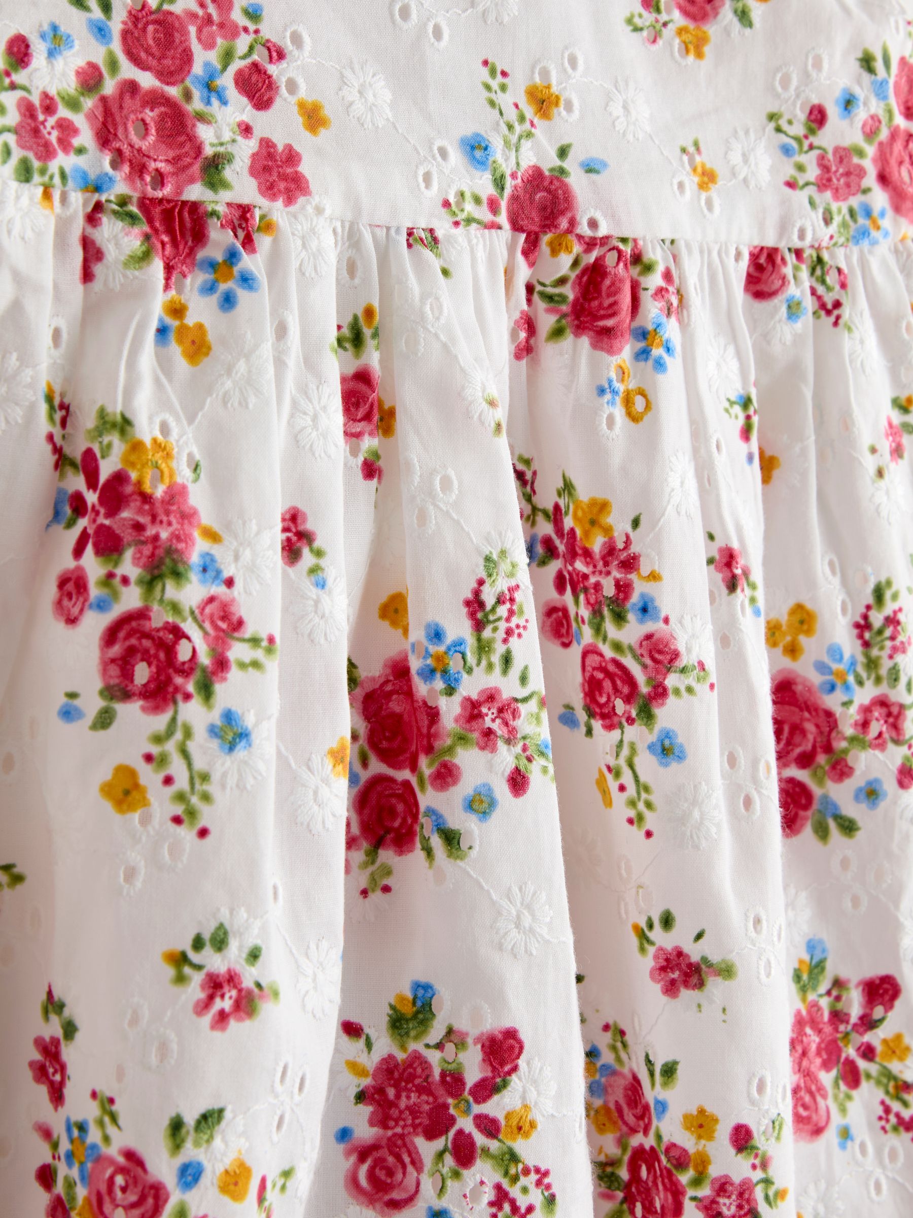 White Broderie Roses Heart Cut Out Sundress - Image 3 of 4