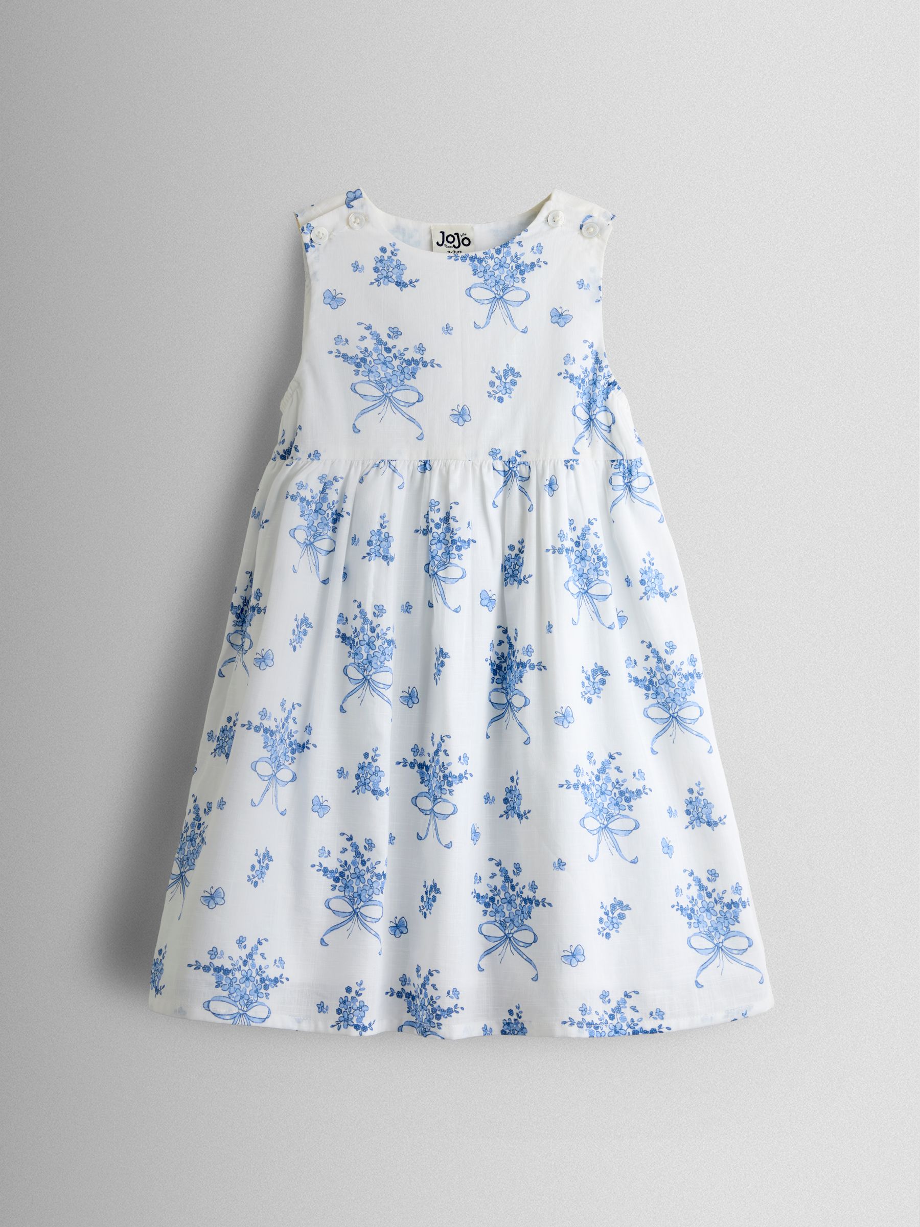 Blue Bows & Flowers Heart Cut Out Sun Dress - Image 1 of 4