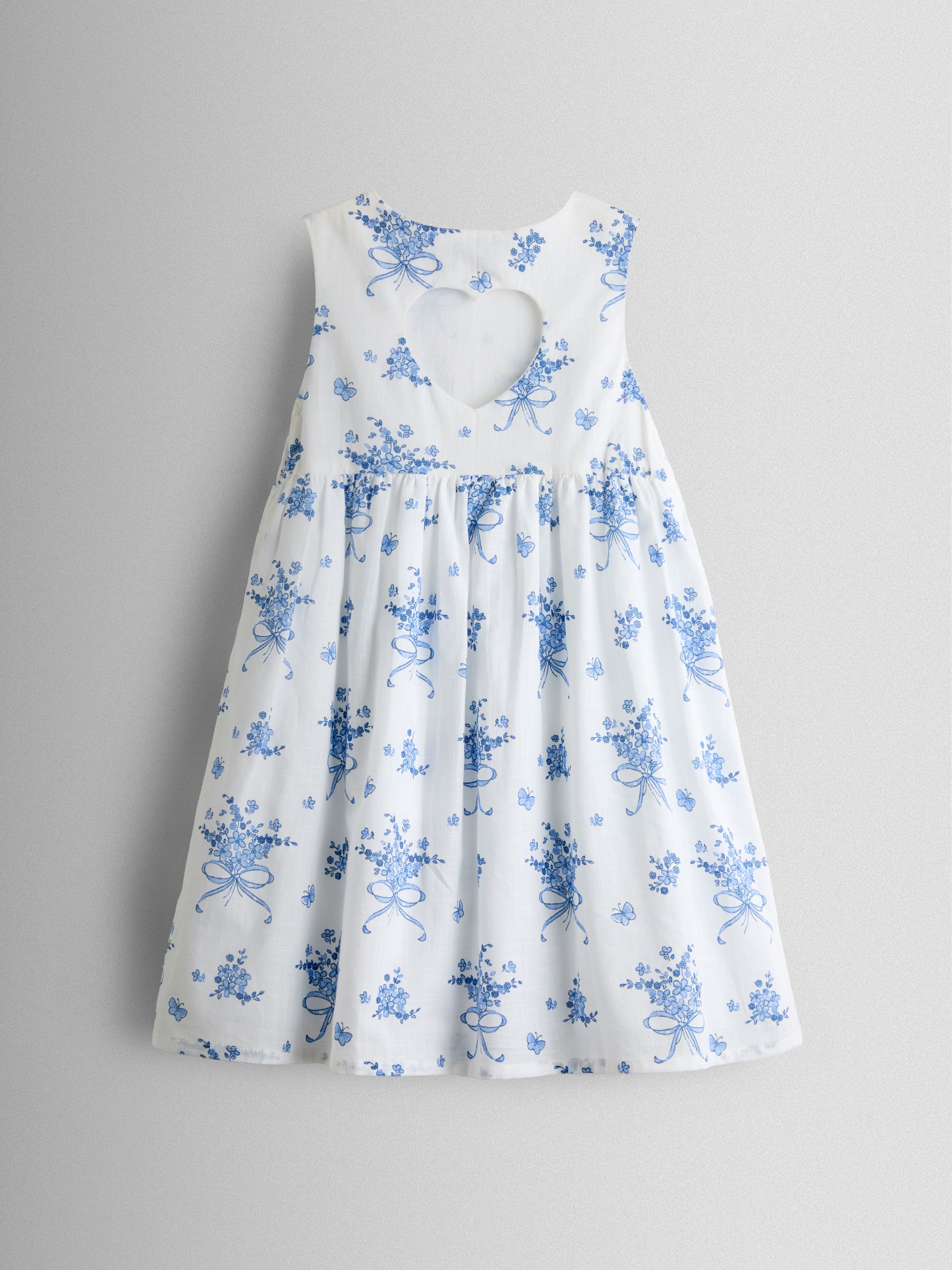 Blue Bows & Flowers Heart Cut Out Sun Dress - Image 2 of 4