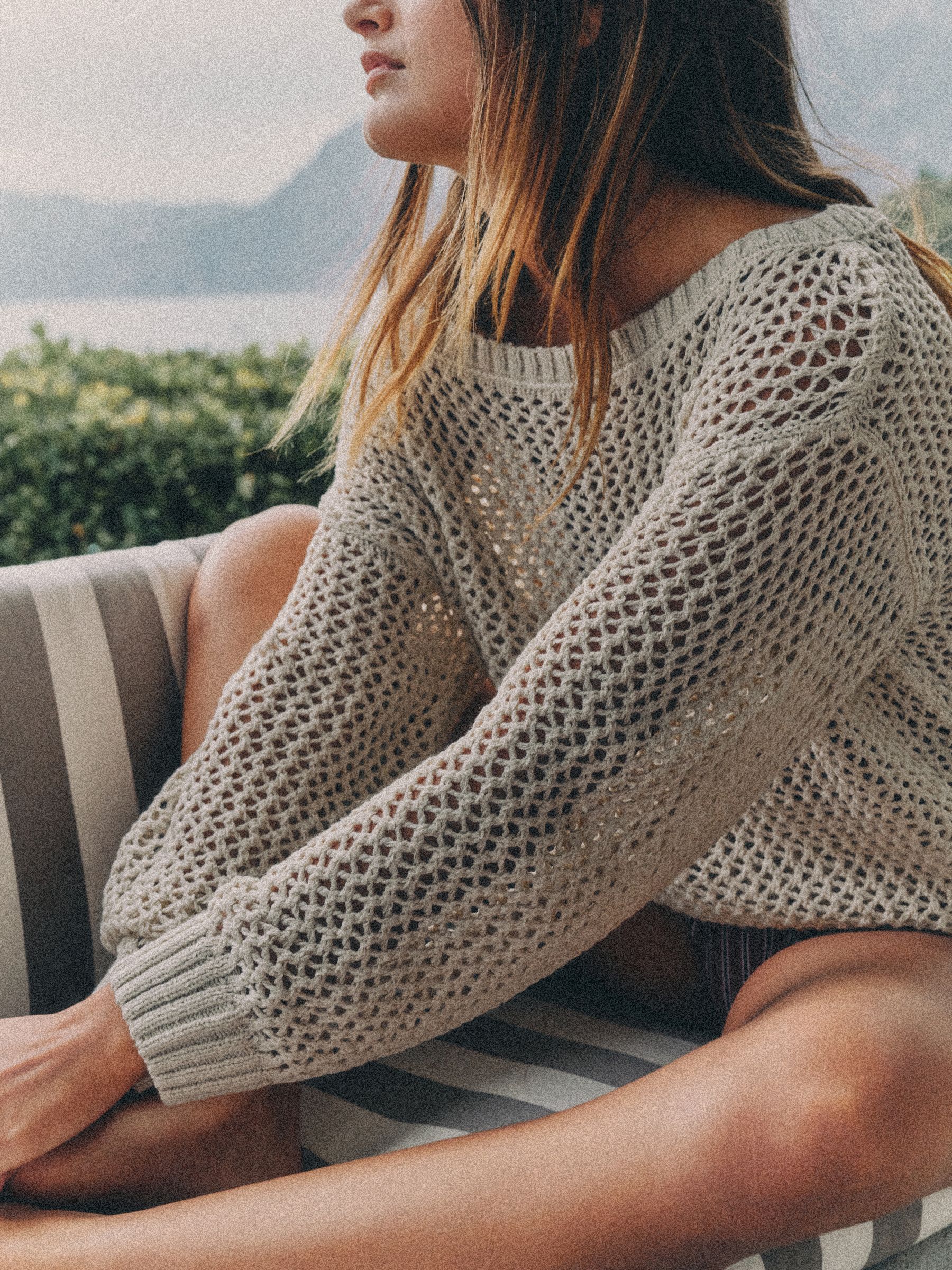 2 Pack Open Knit Slash Neck Jumpers Neutral/Black - Image 5 of 6