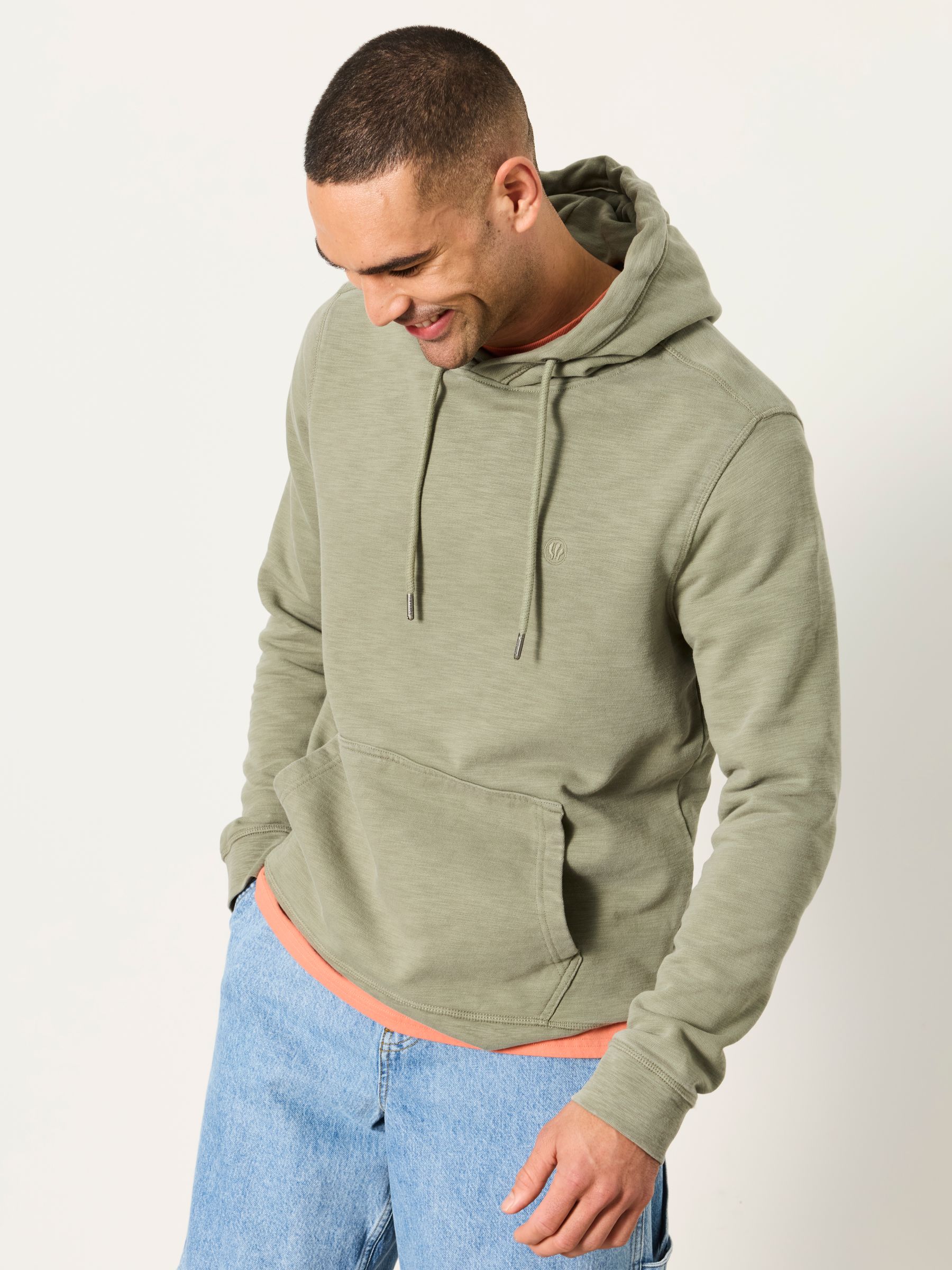 Sage Green Slub Hoodie - Image 1 of 6