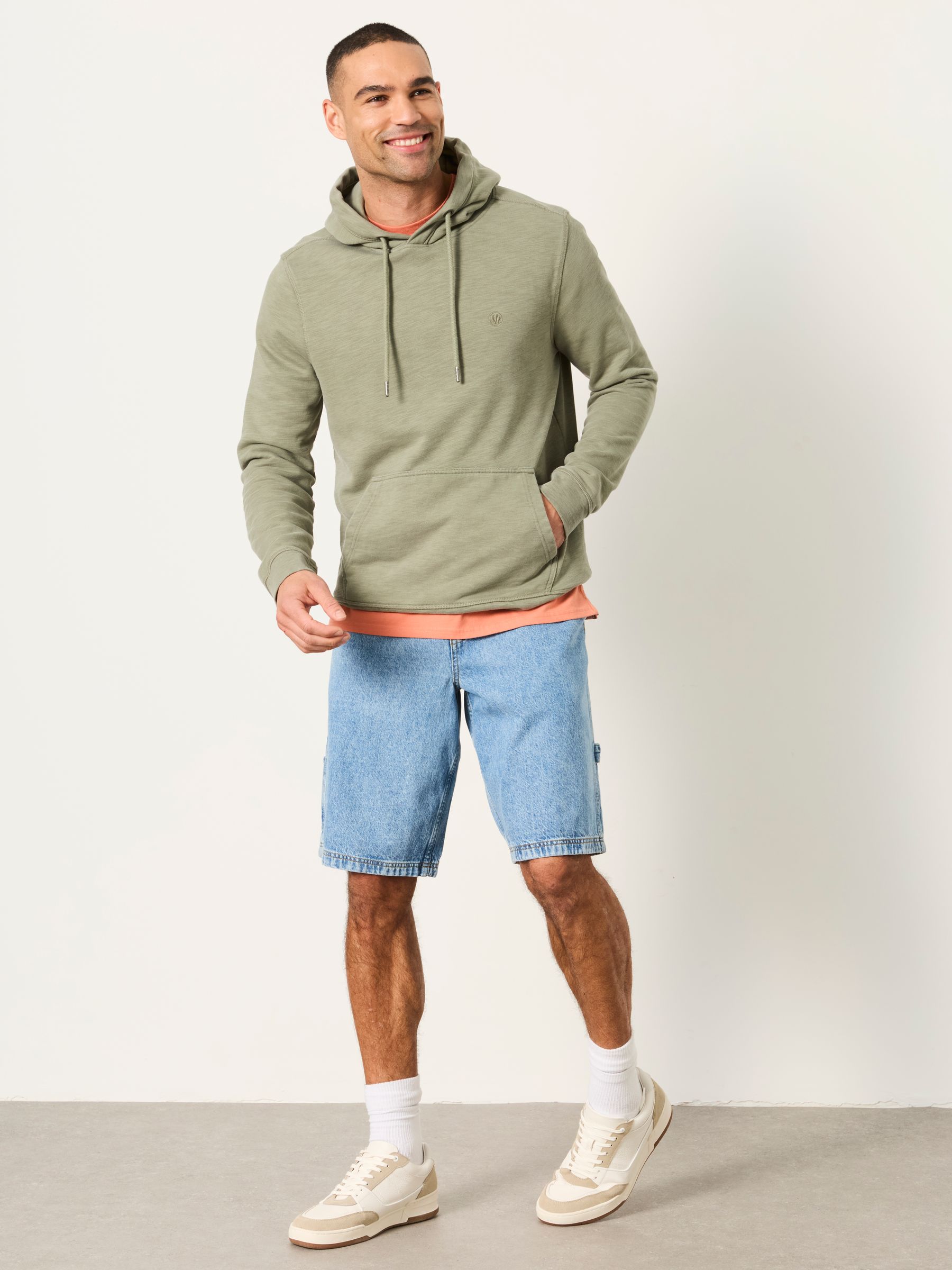 Sage Green Slub Hoodie - Image 4 of 6
