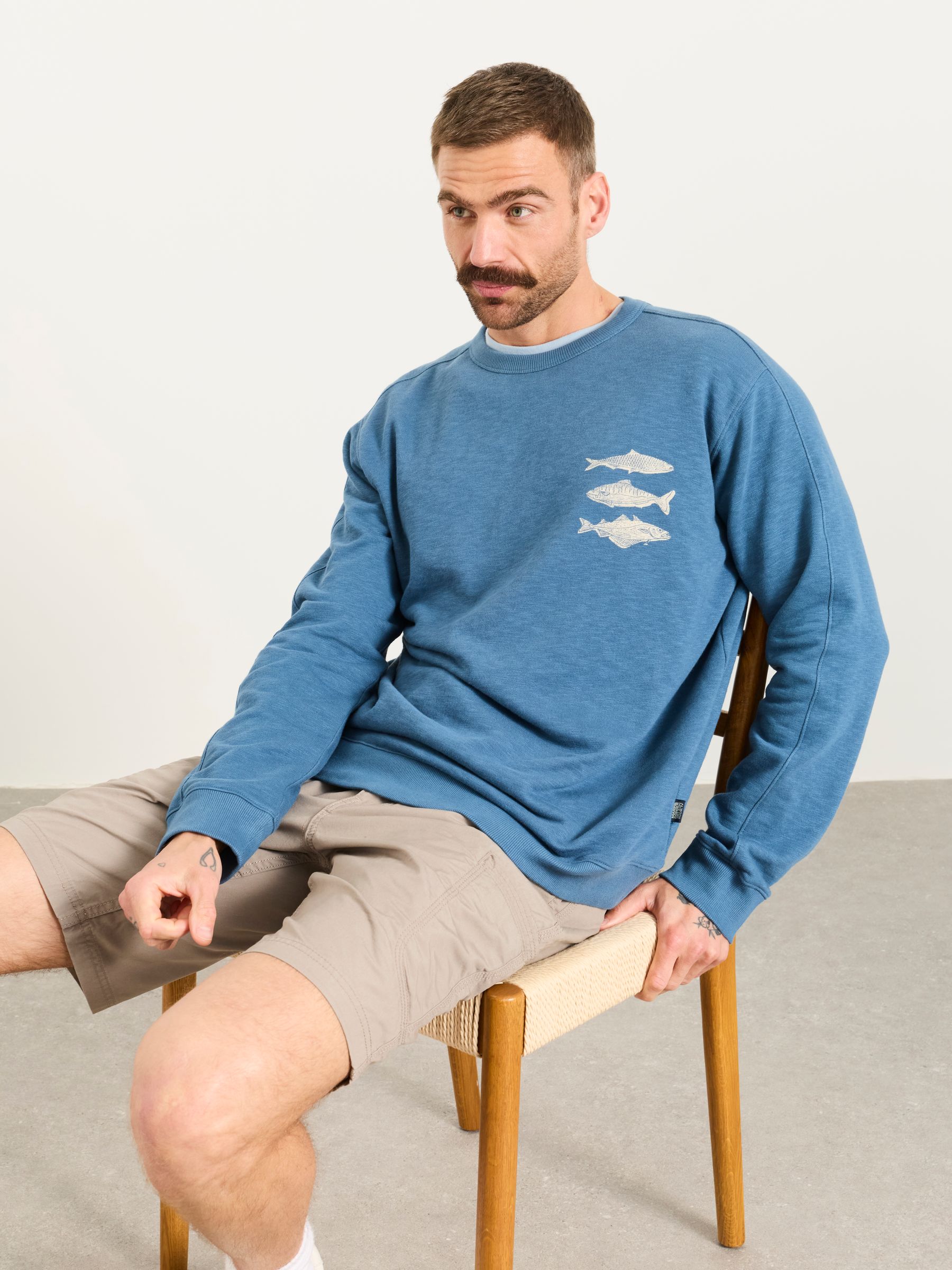 Blue MCS Crew Sweat Tops - Image 5 of 6
