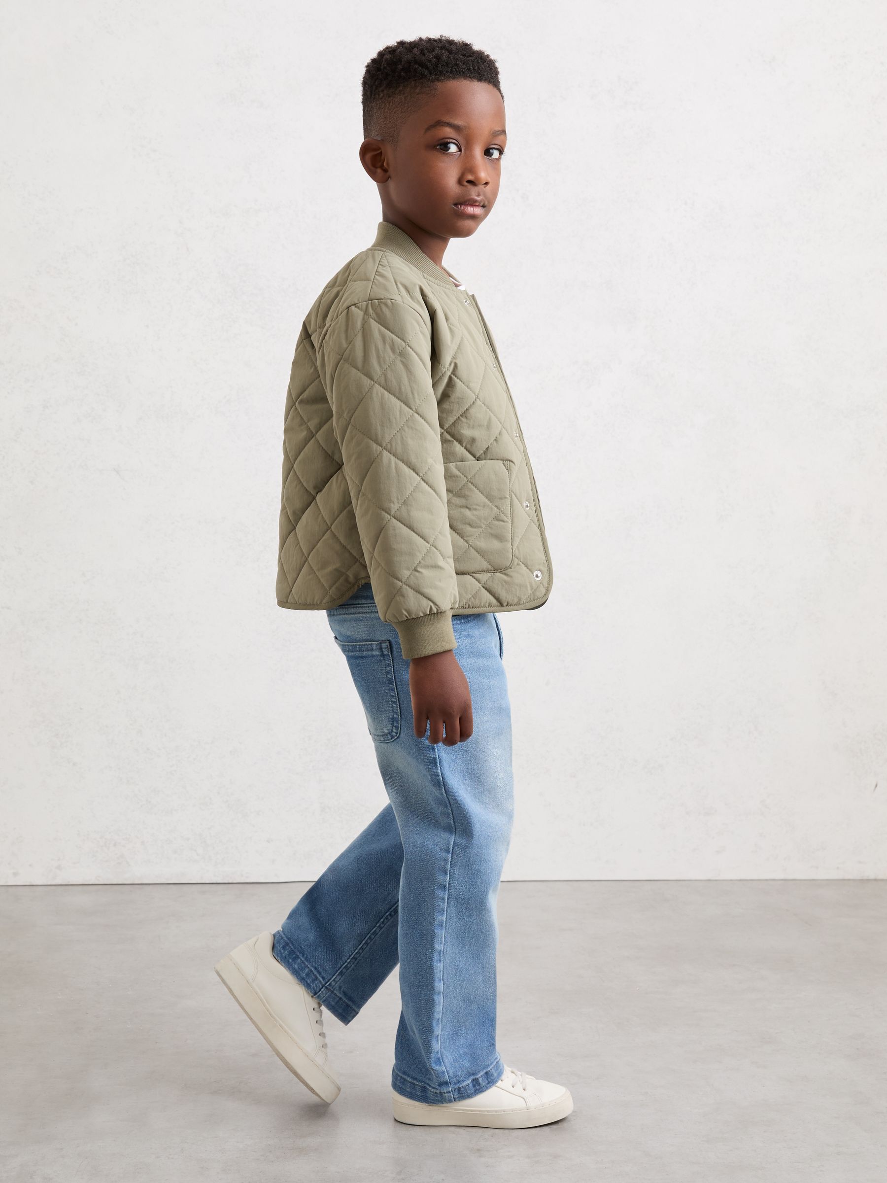 3-9 yrs Lightweight Quilted Jacket in Green - Image 1 of 4