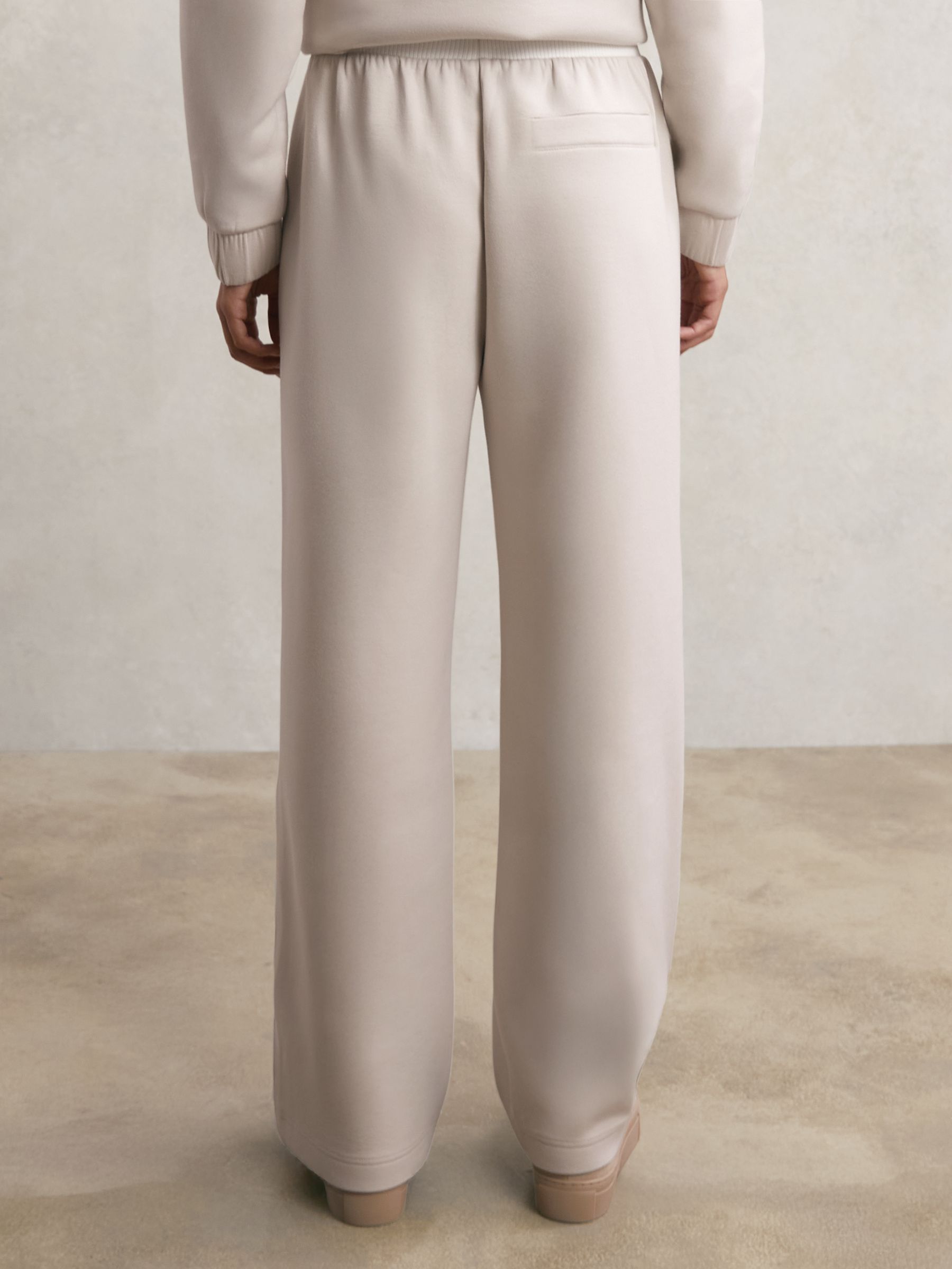 Premium Interlock Wide-Leg Joggers in Stone - image 5
