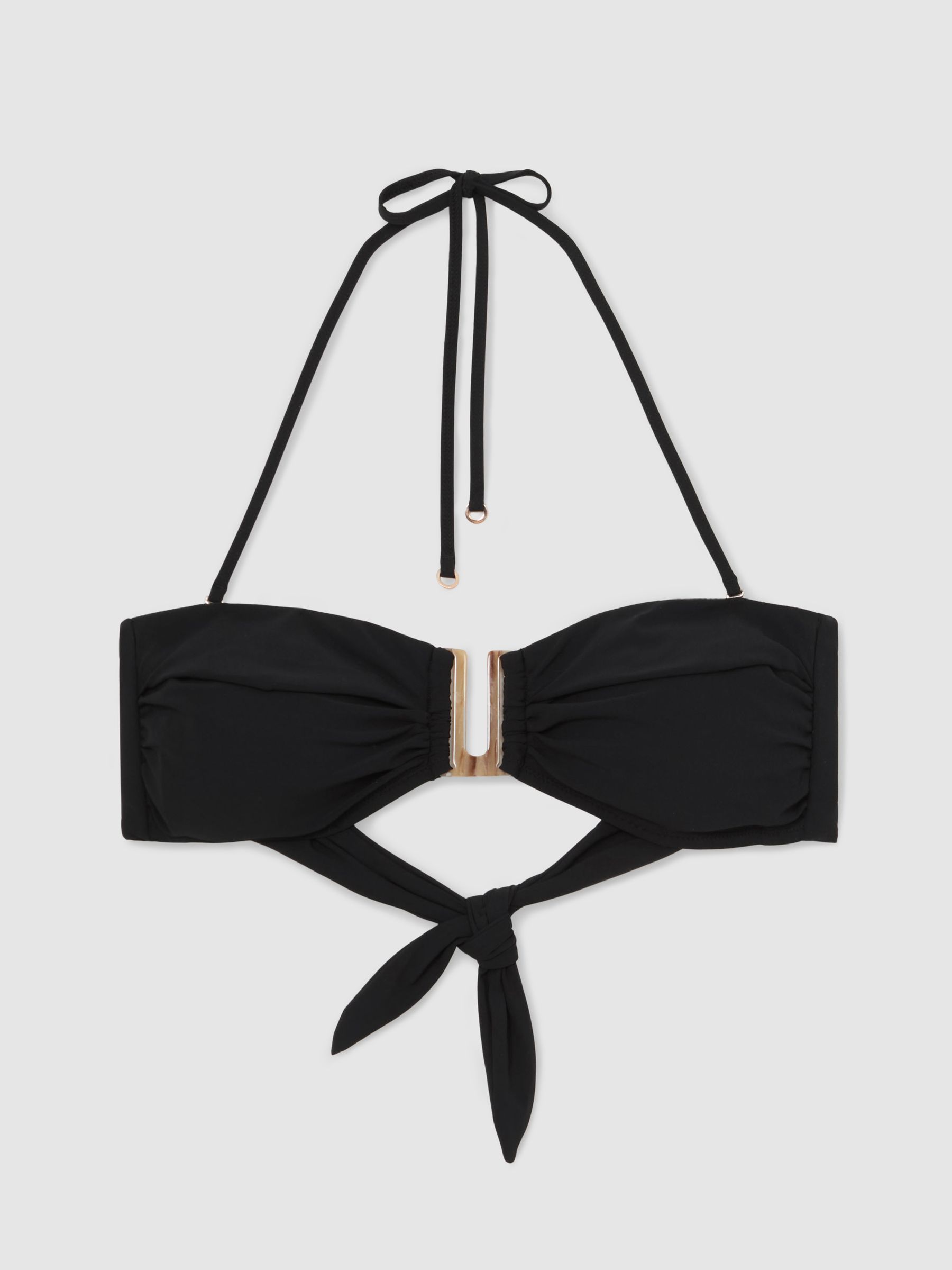 Removable-Strap Bandeau Bikini Top in Black - Image 2 of 8