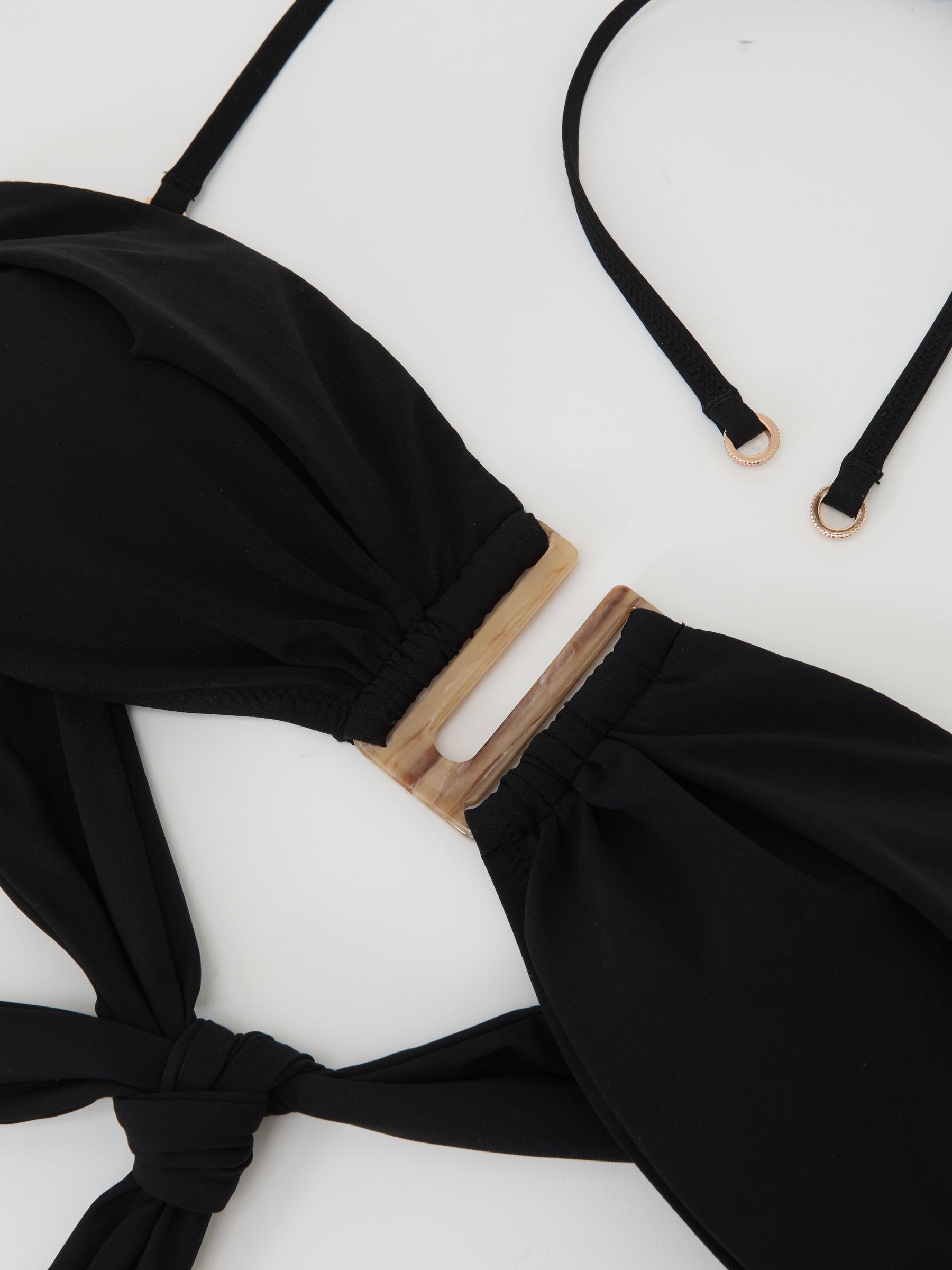 Removable-Strap Bandeau Bikini Top in Black - image 2