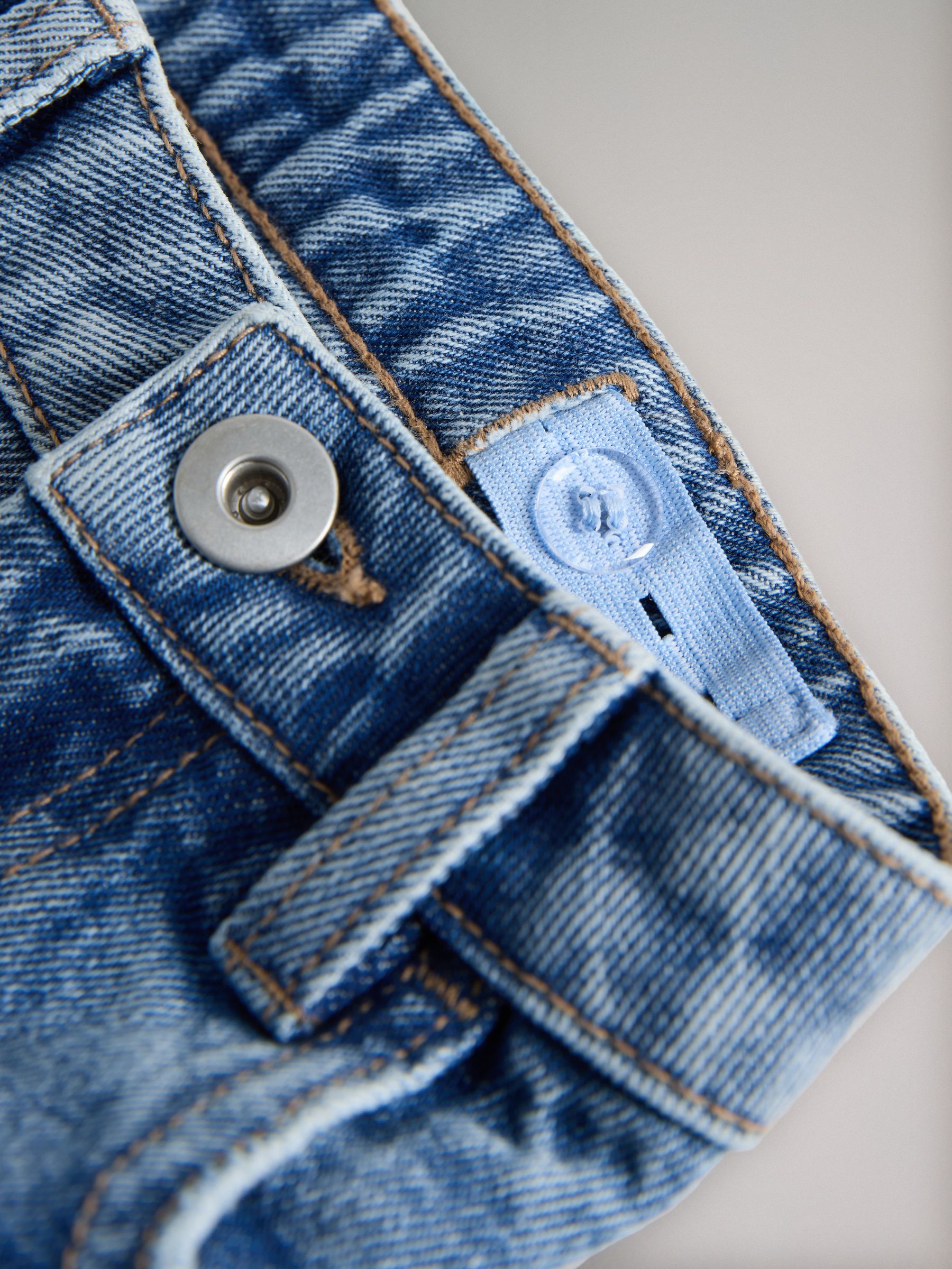 Dark/Mid Blue 2 Pack Straight Leg Jeans - Image 6 of 6