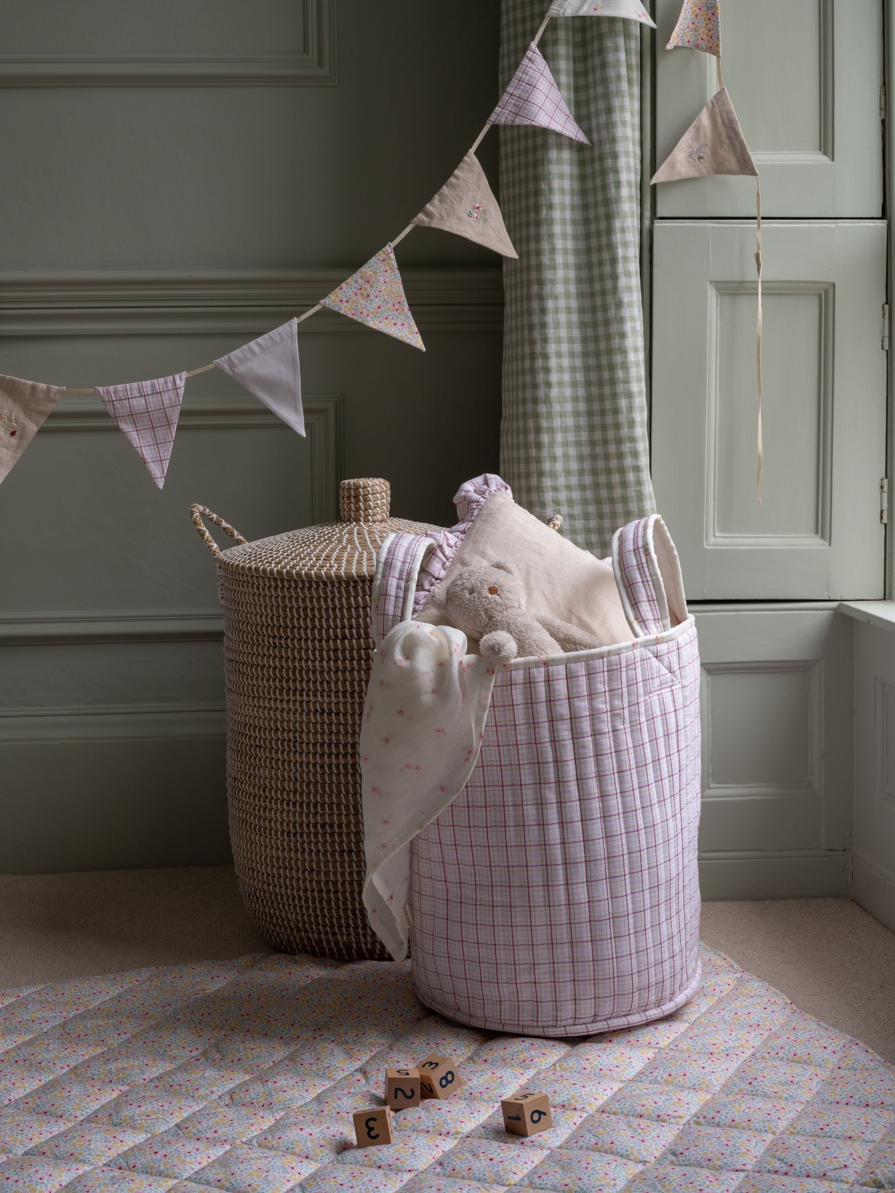 Anemone Large Quilted Storage Basket - Image 2 of 5 Anemone Large Quilted Storage Basket - Image 2 of 5