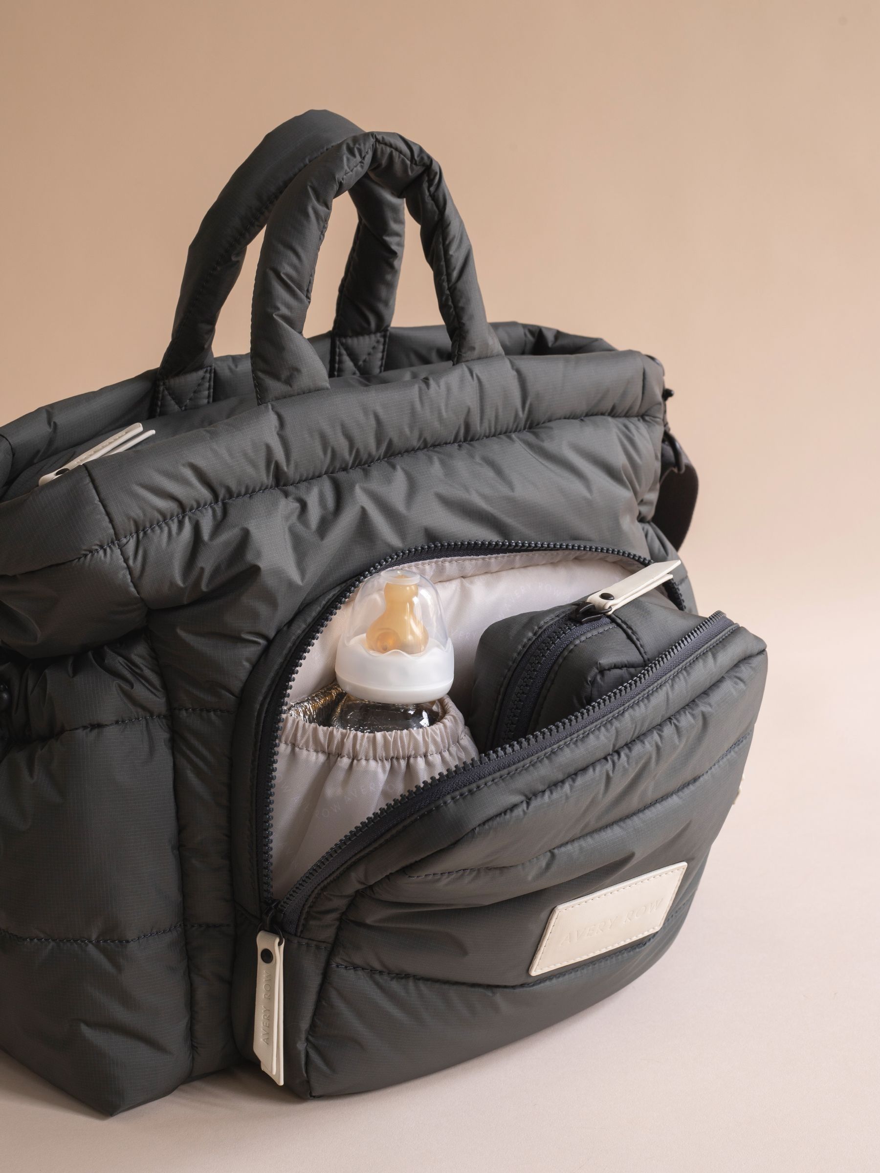 Soft Black Changing Tote Bag - Image 2 of 6 Soft Black Changing Tote Bag - Image 2 of 6