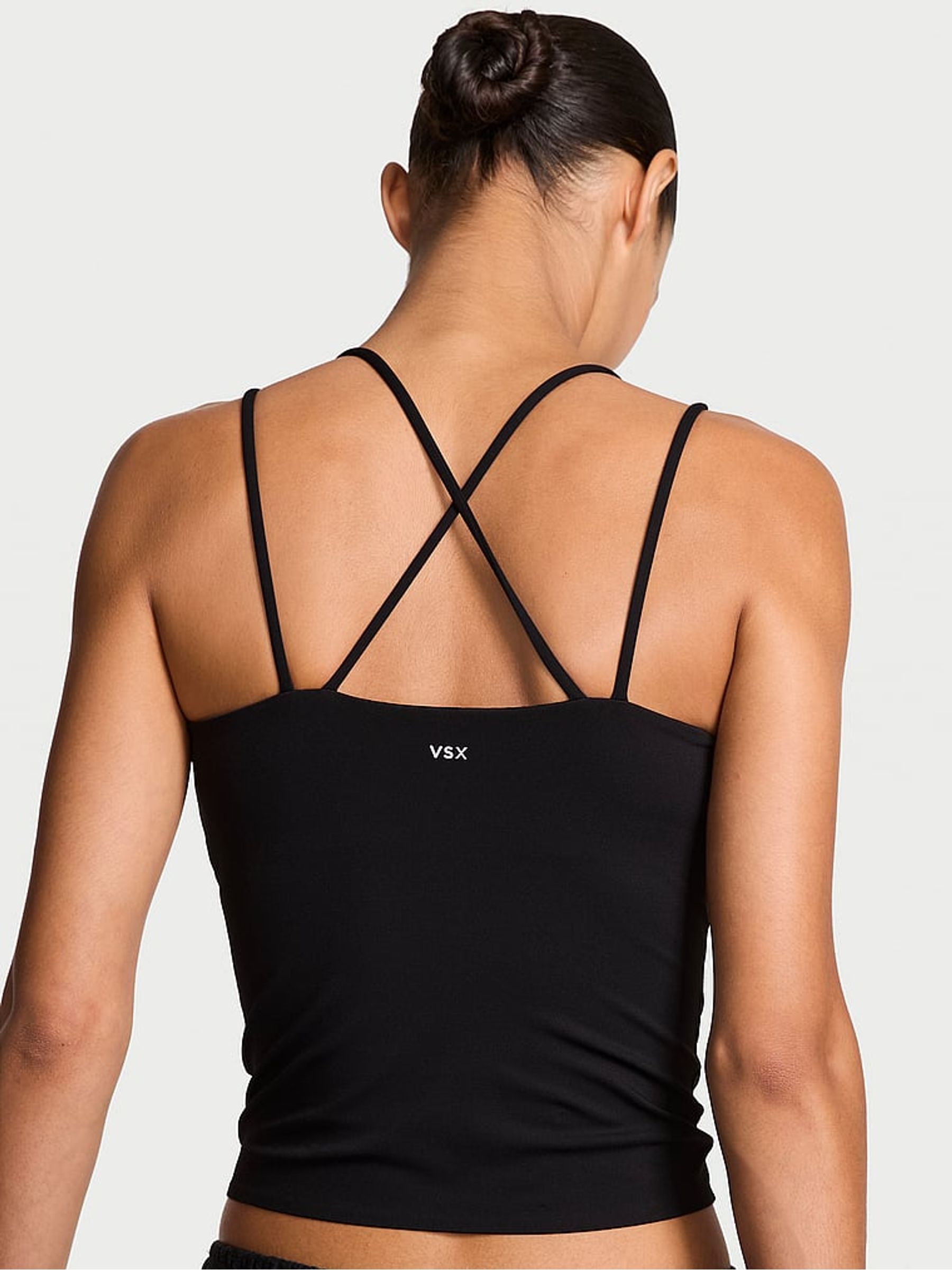 Black Elevate™ Strappy Tank Top - Image 2 of 3 Black Elevate™ Strappy Tank Top - Image 2 of 3